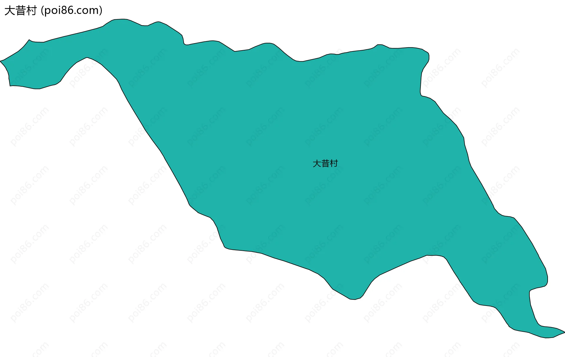 大昔村边界地图