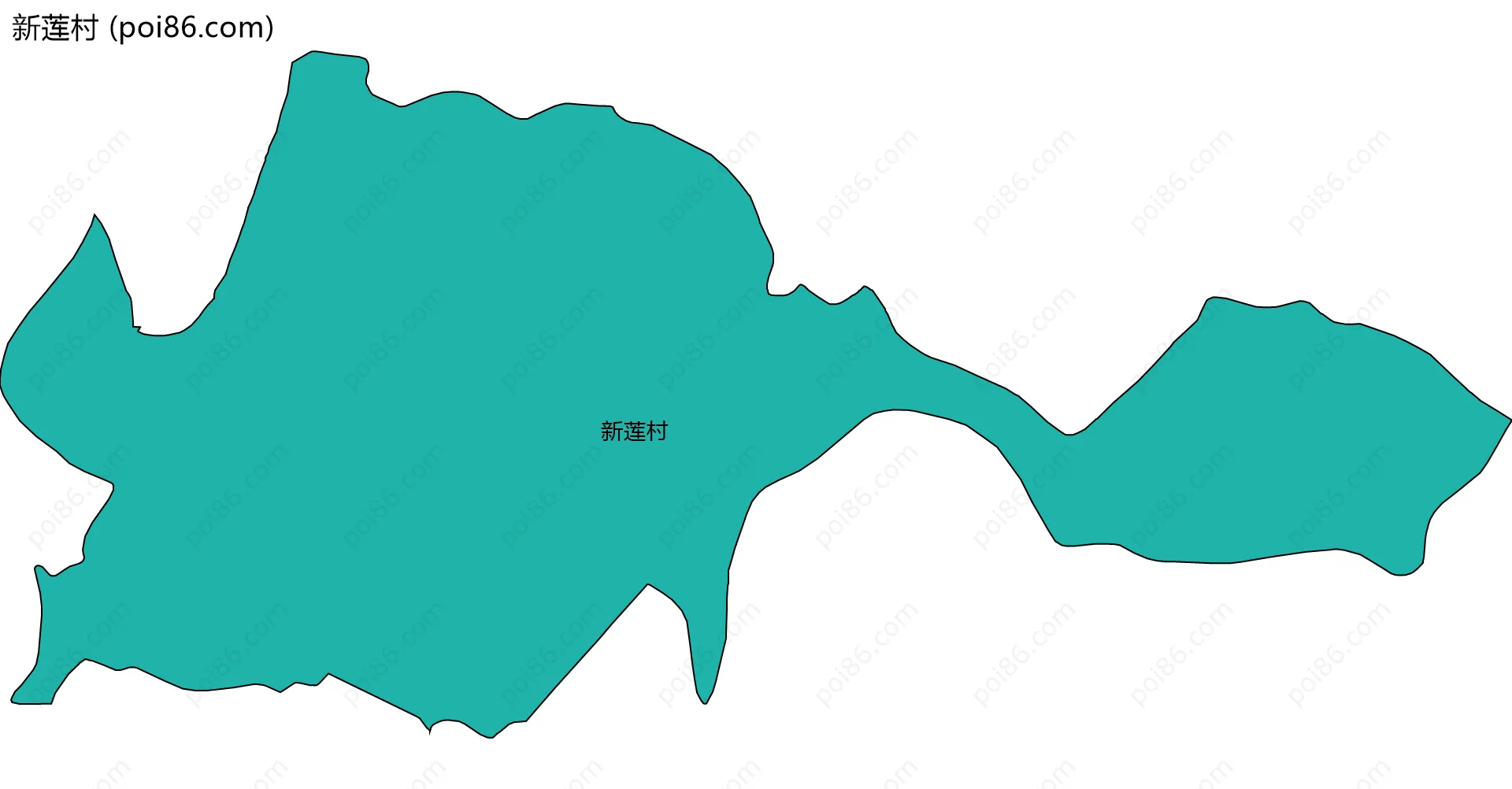 新莲村边界地图