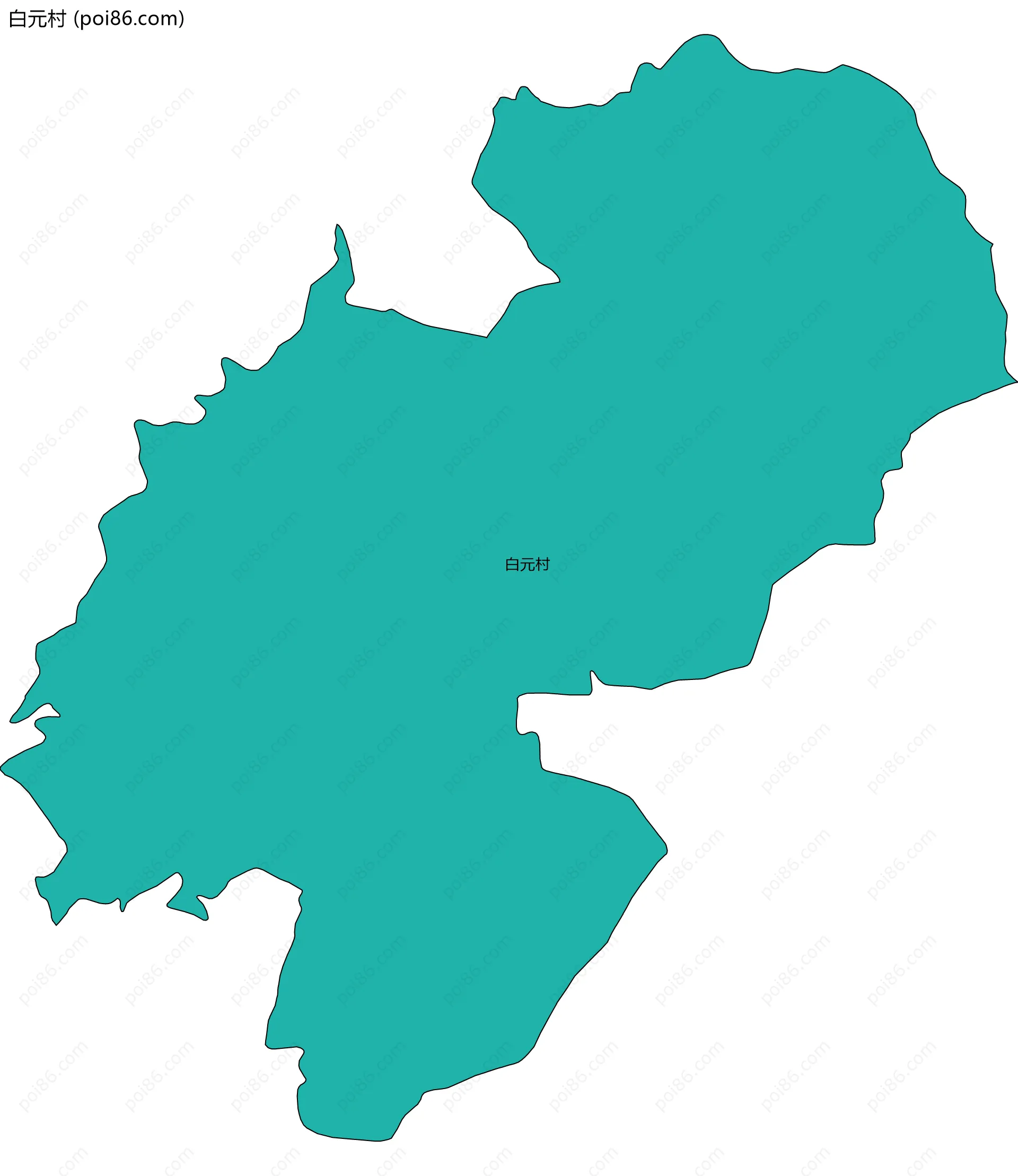 白元村边界地图