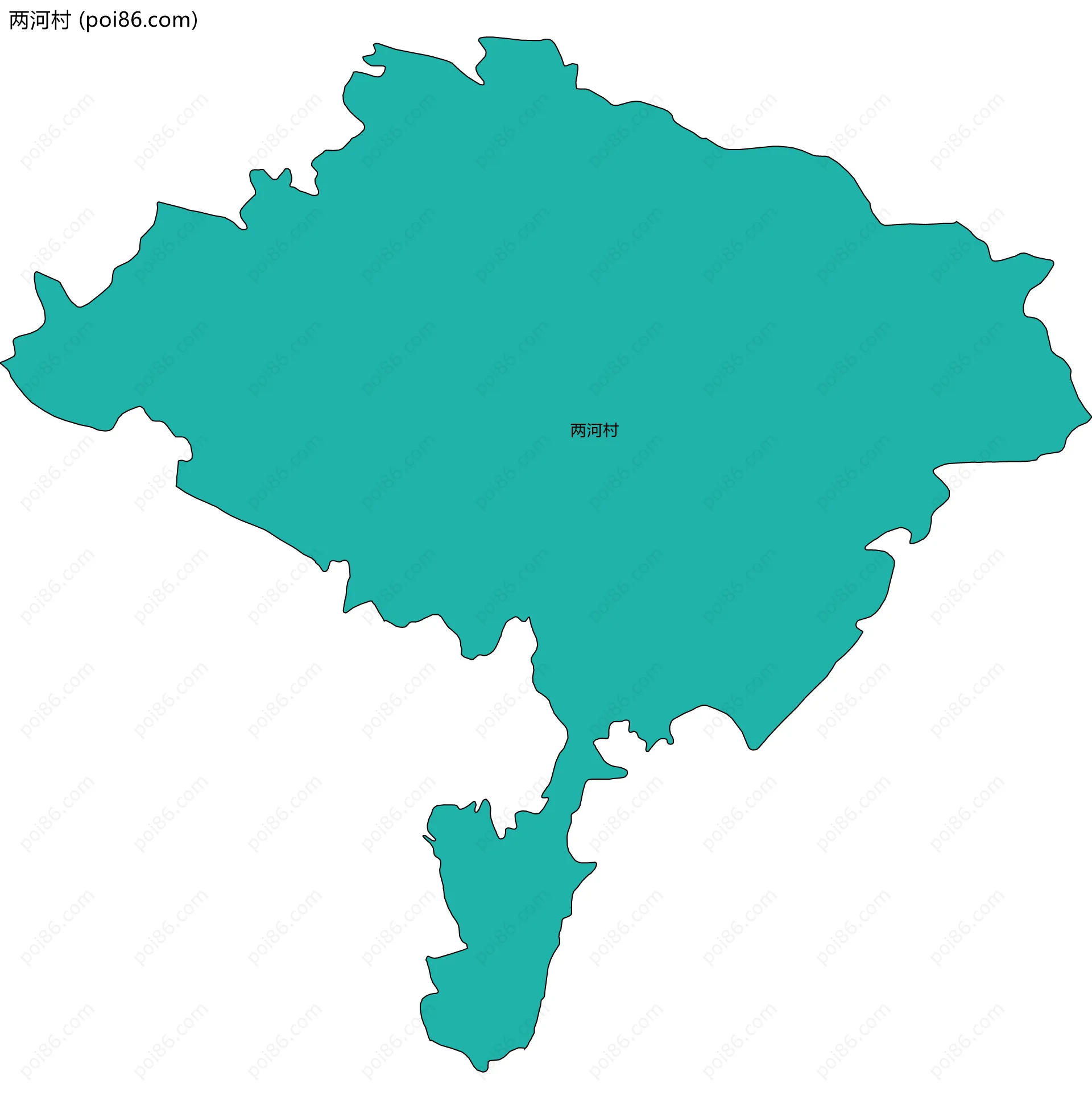两河村边界地图