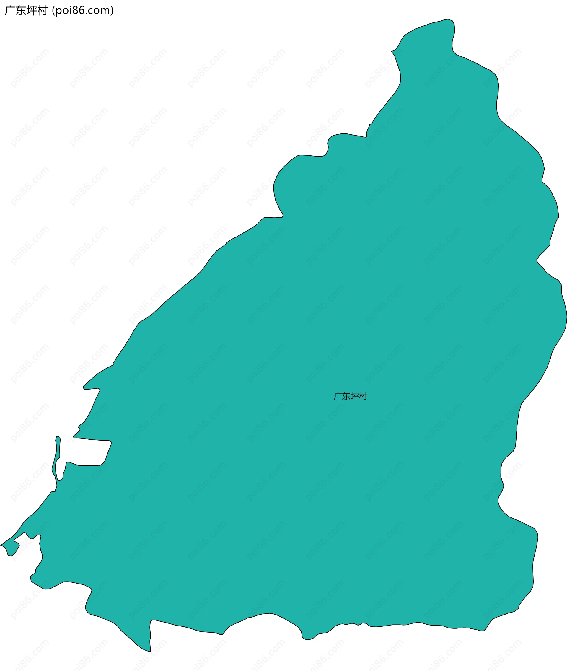 广东坪村边界地图