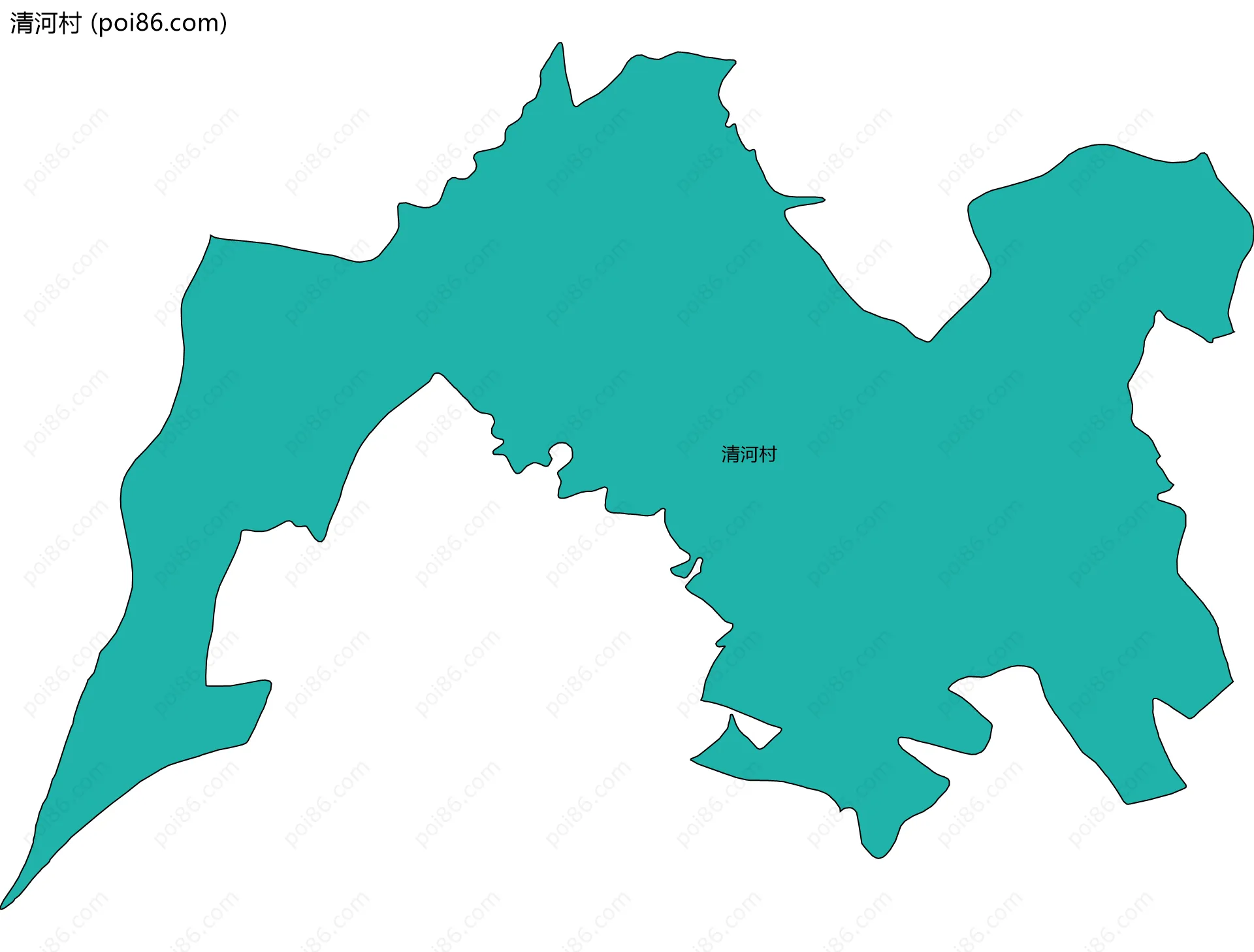 清河村边界地图