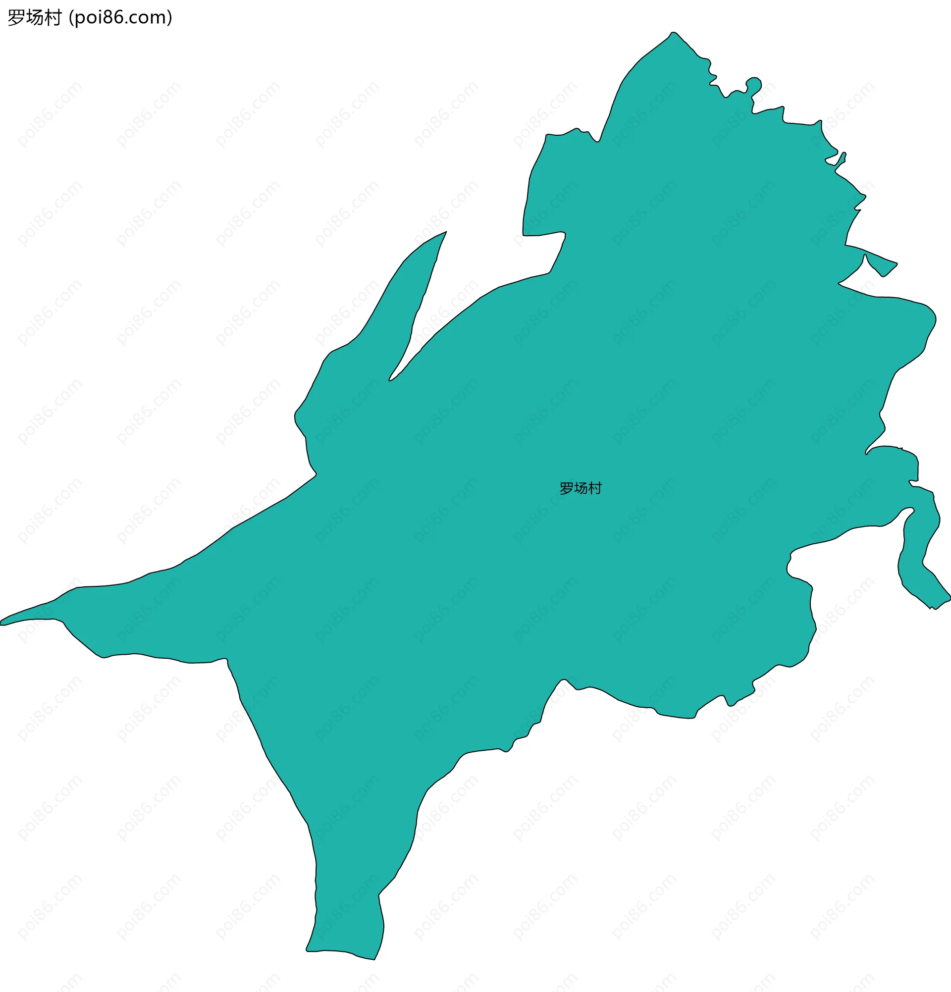 罗场村边界地图