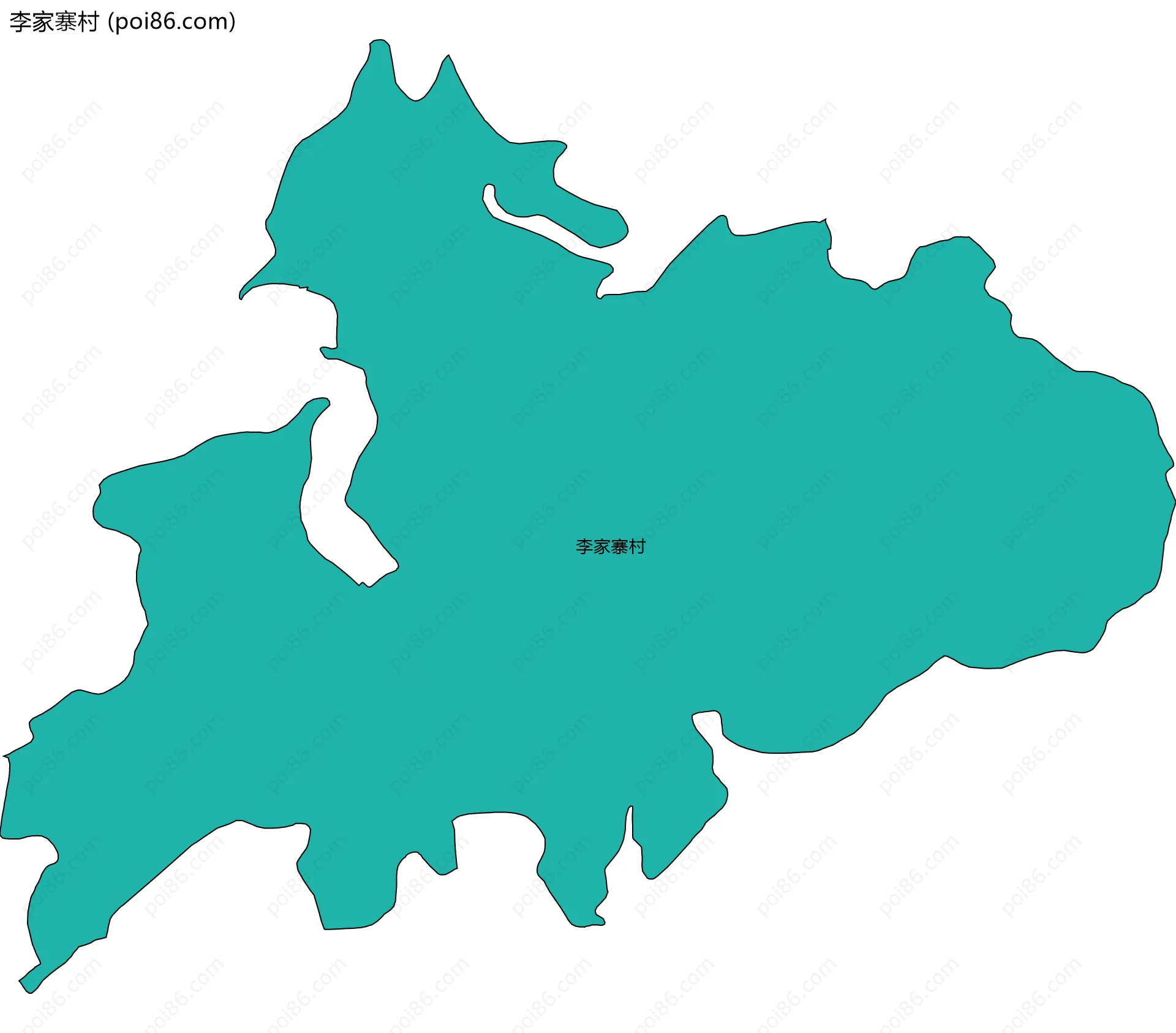 李家寨村边界地图
