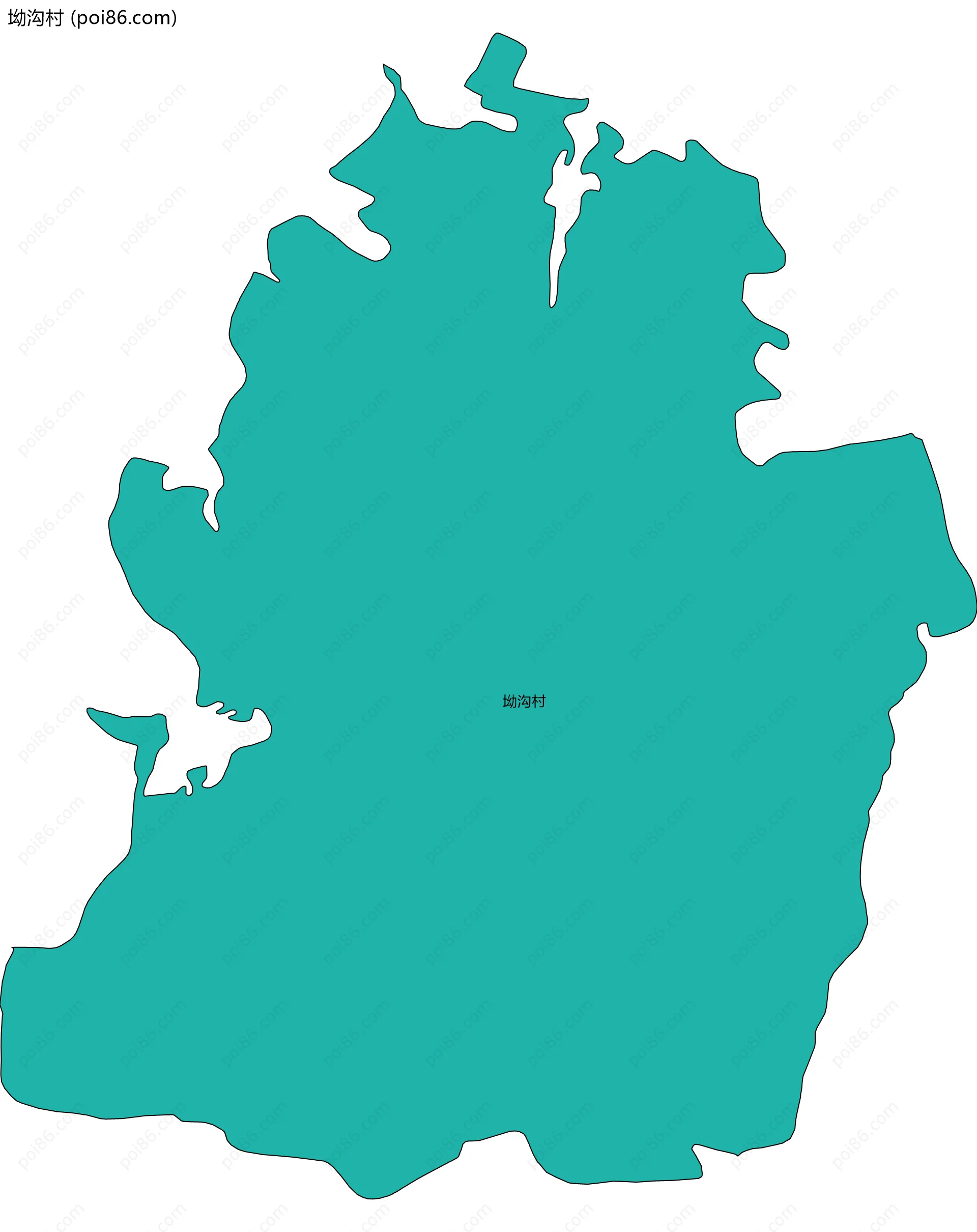 坳沟村边界地图