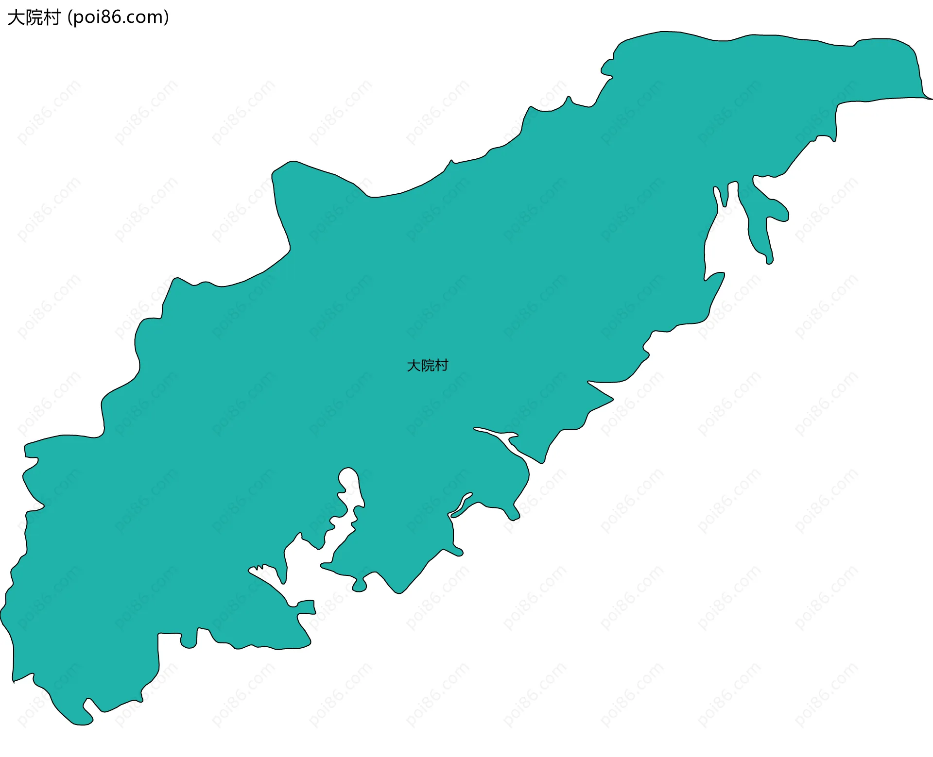 大院村边界地图