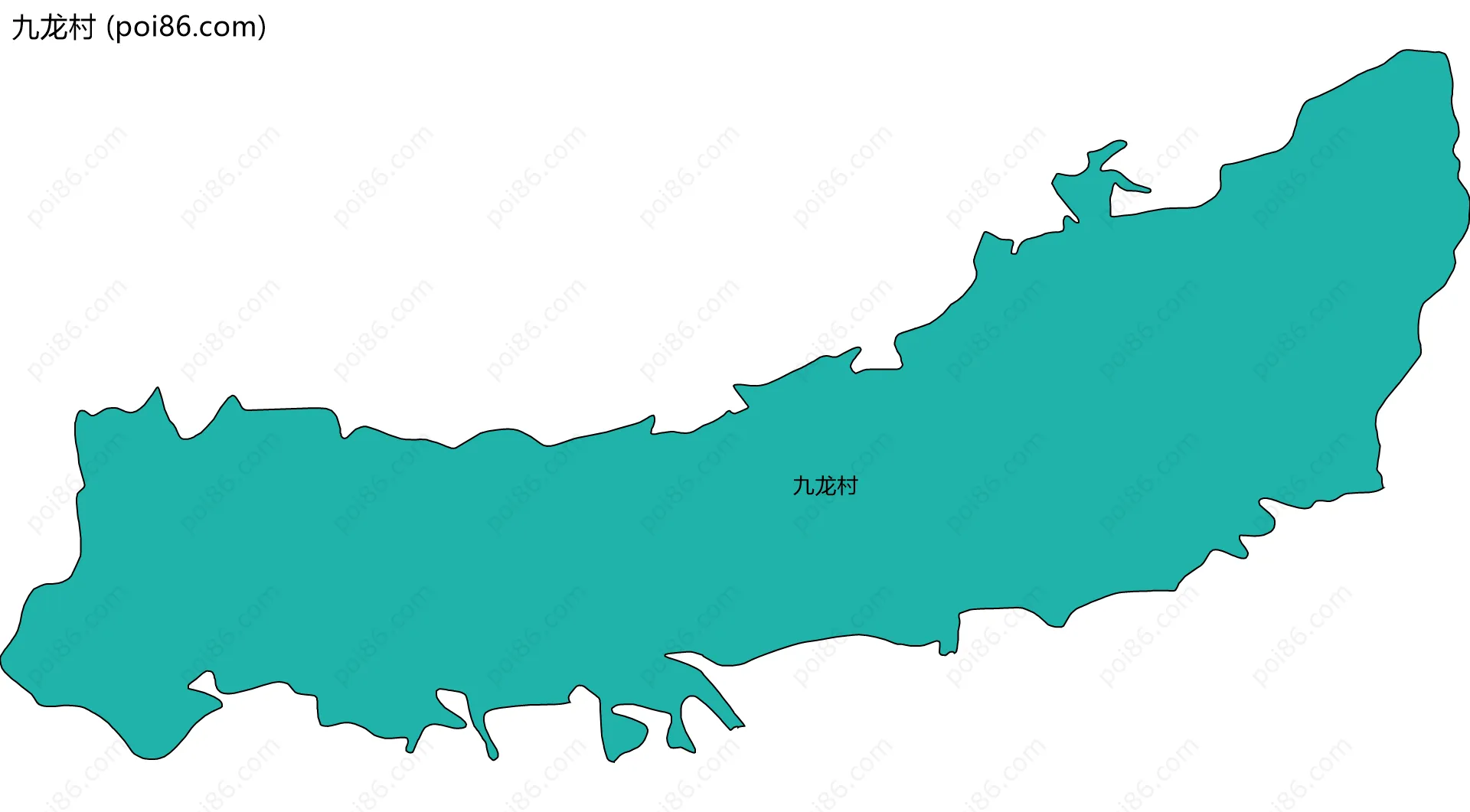 九龙村边界地图