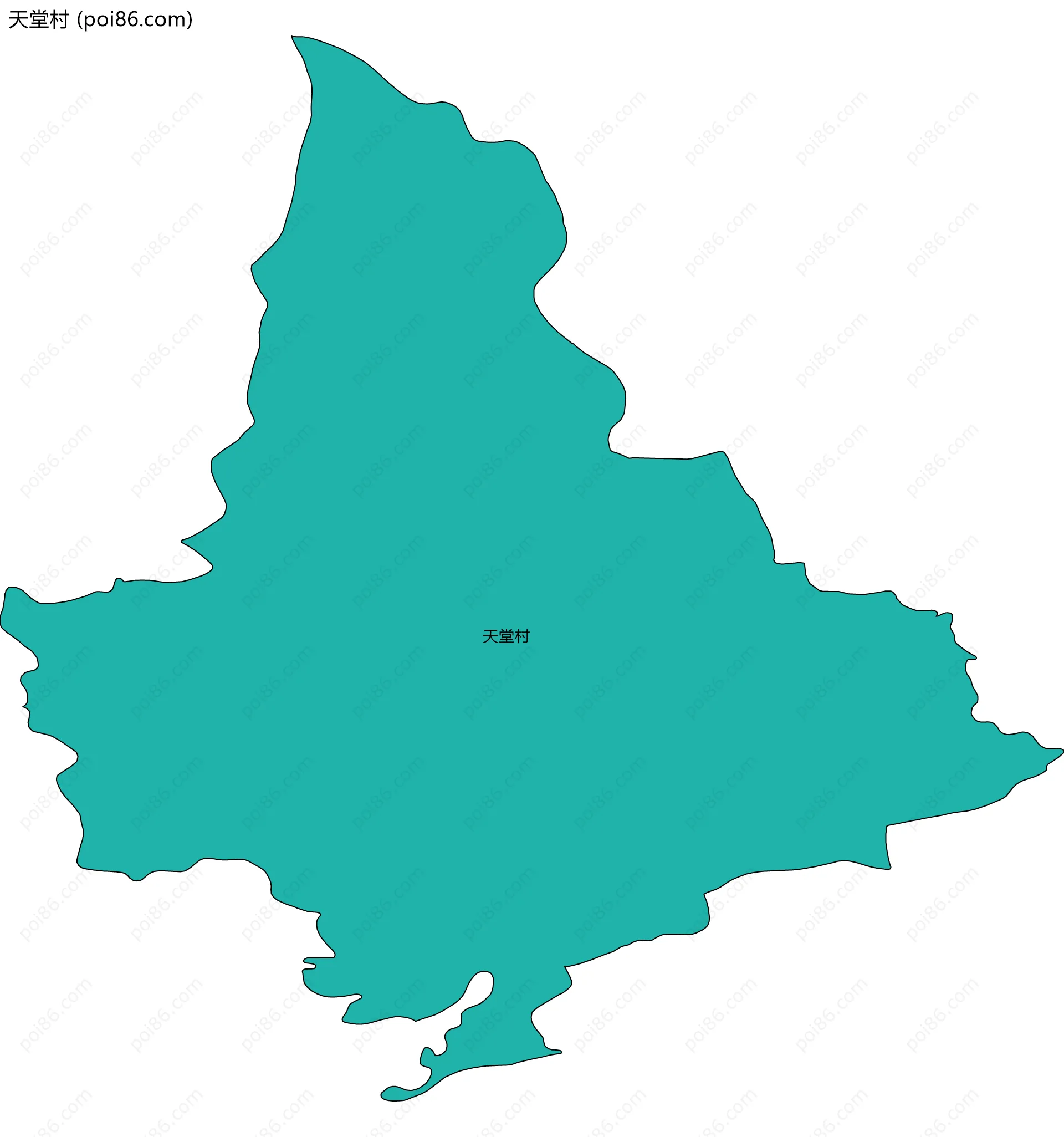 天堂村边界地图