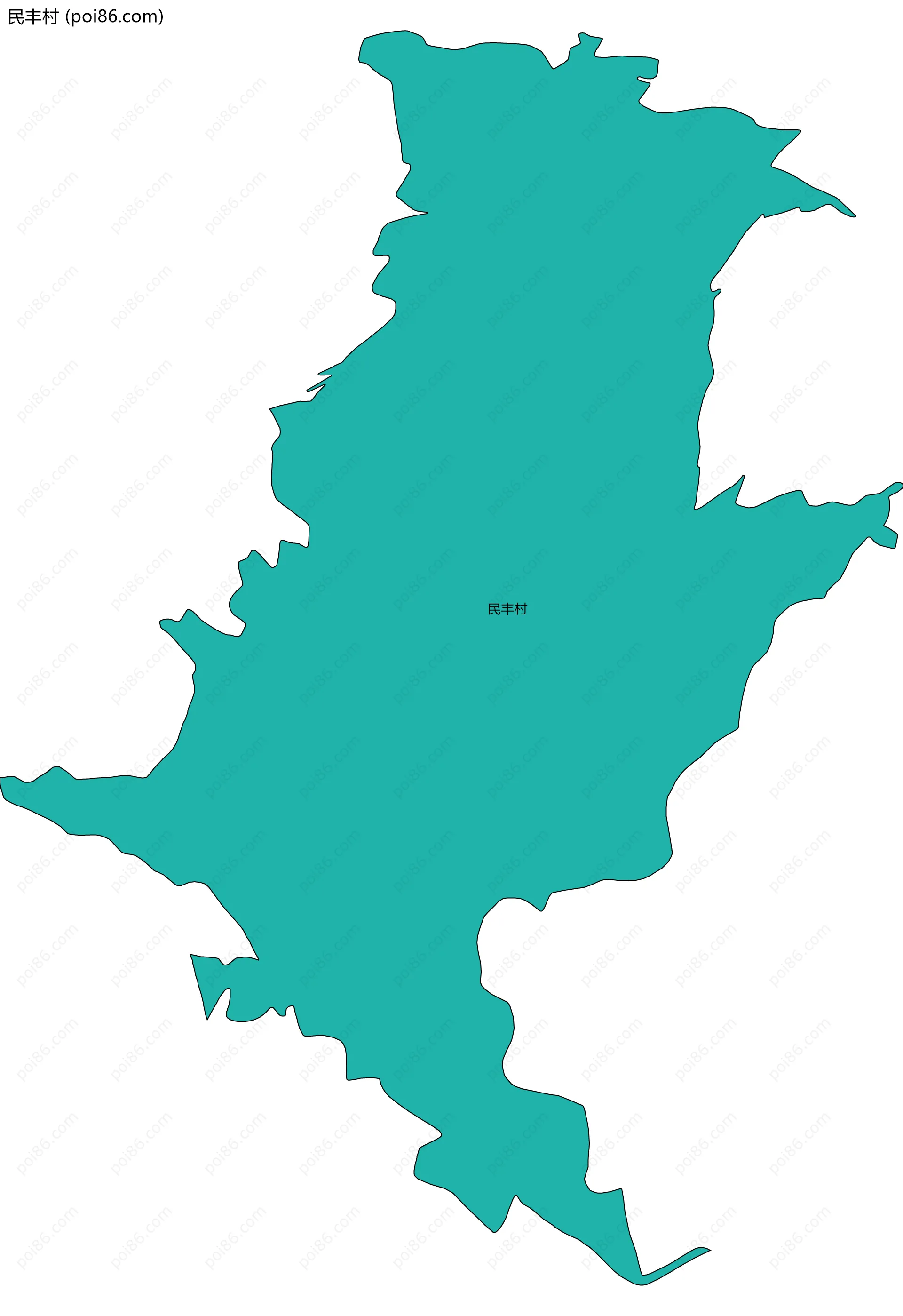 民丰村边界地图