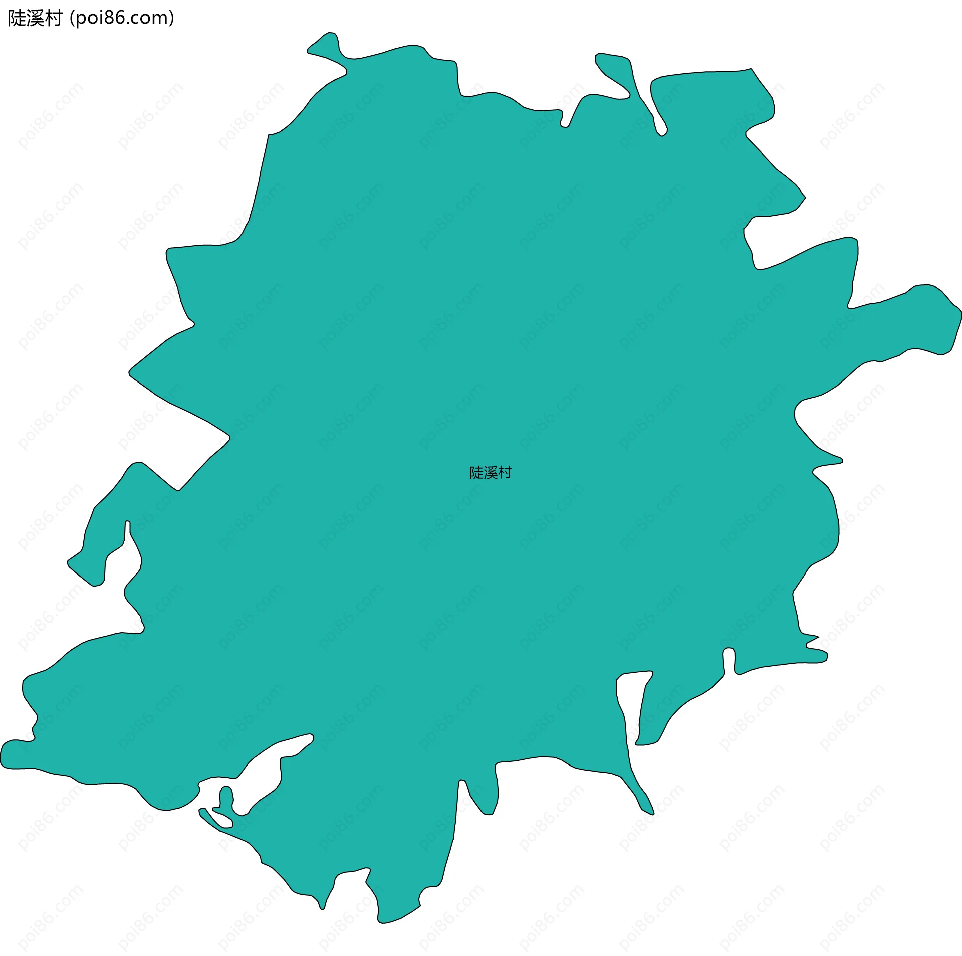 陡溪村边界地图