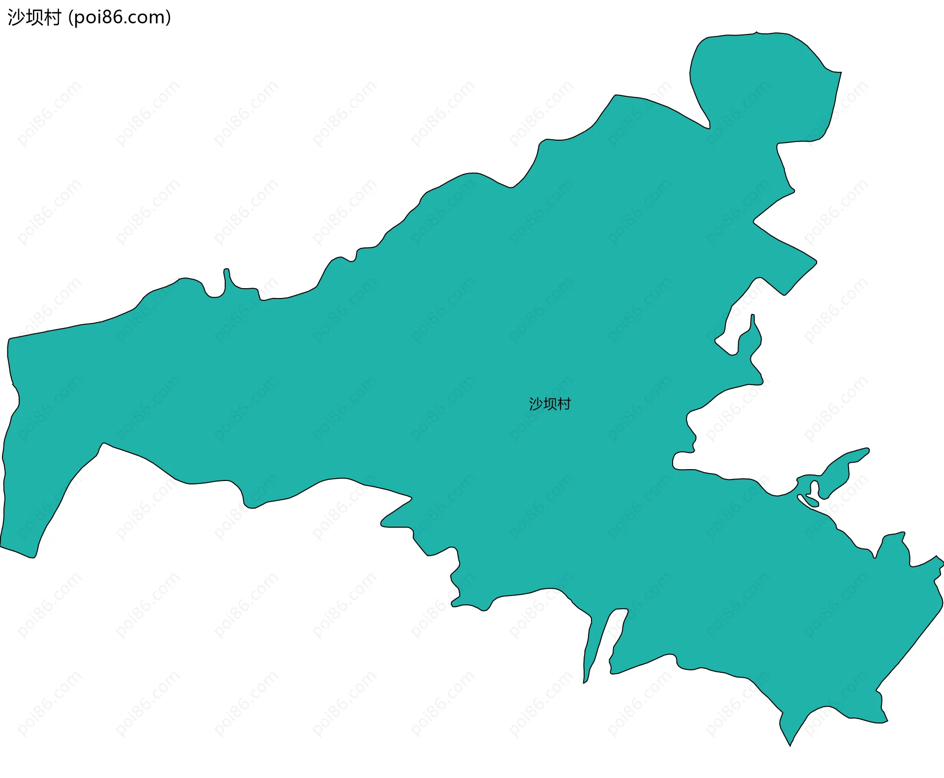 沙坝村边界地图