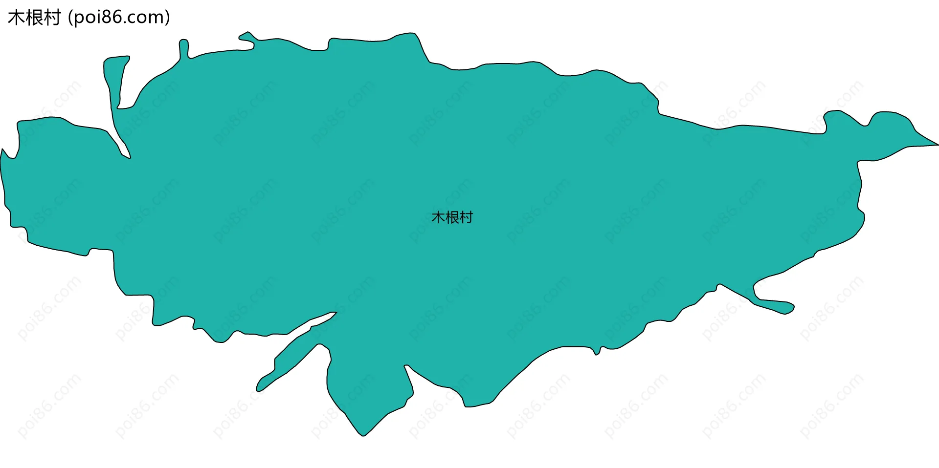 木根村边界地图