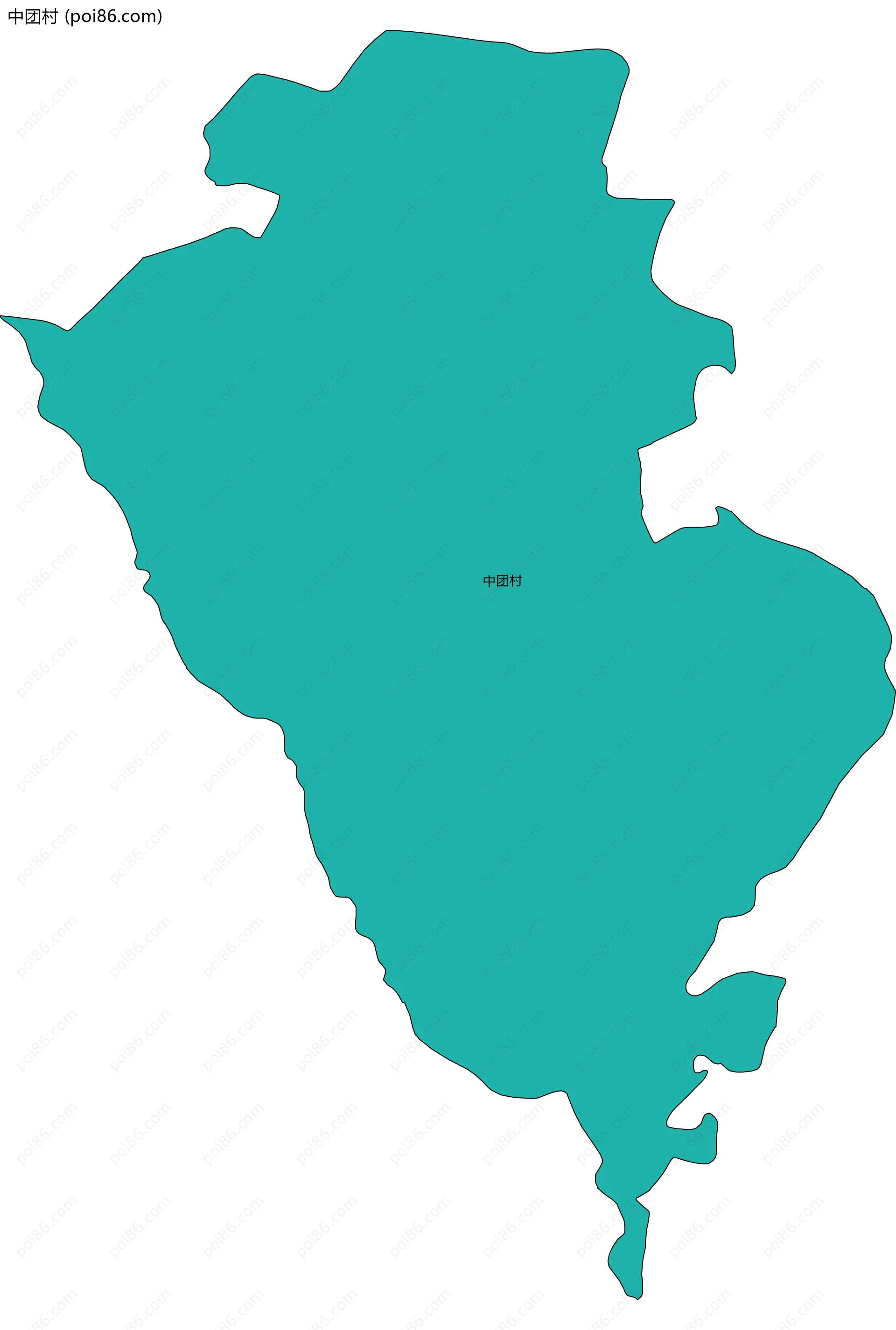 中团村边界地图