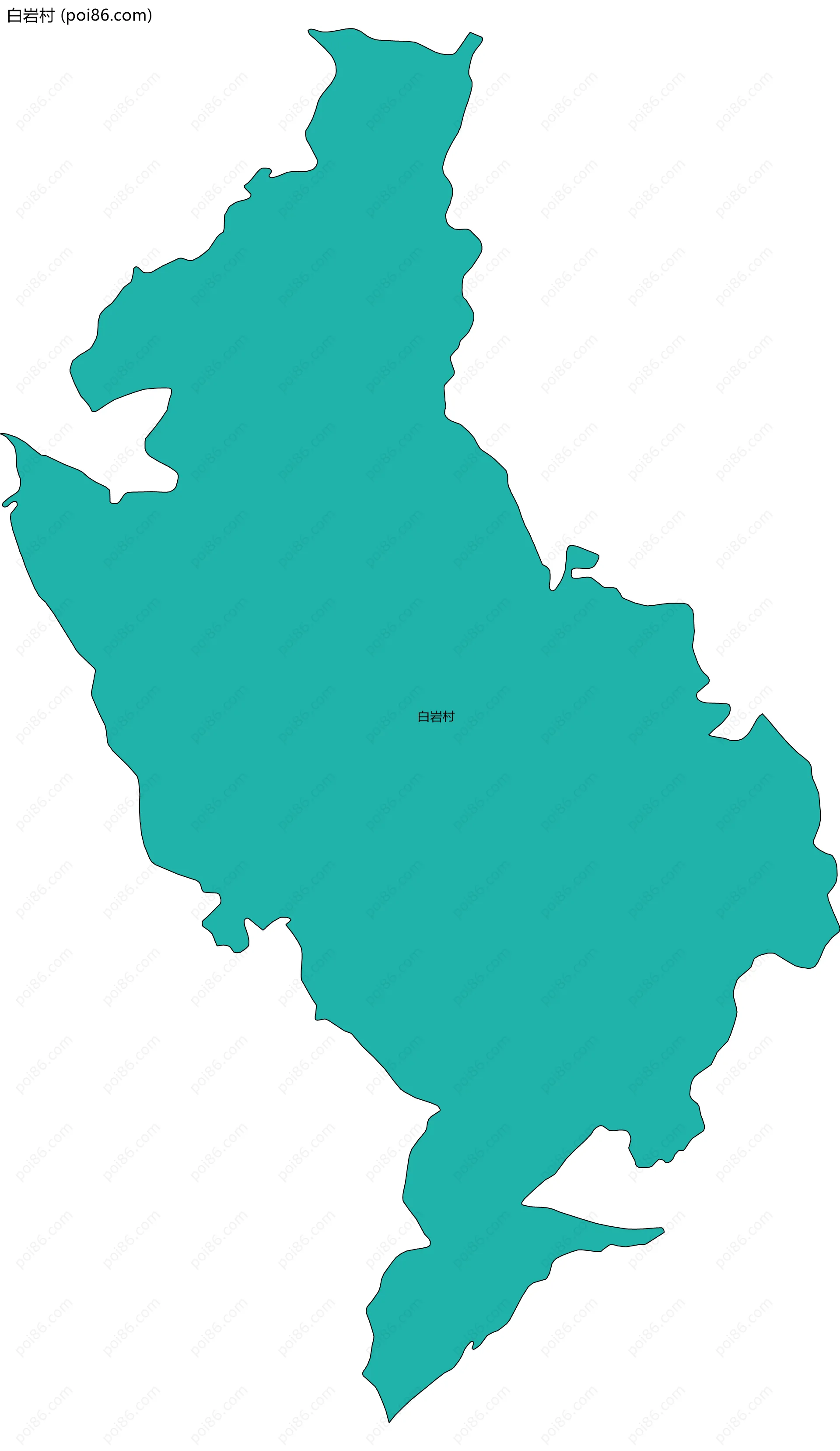 白岩村边界地图
