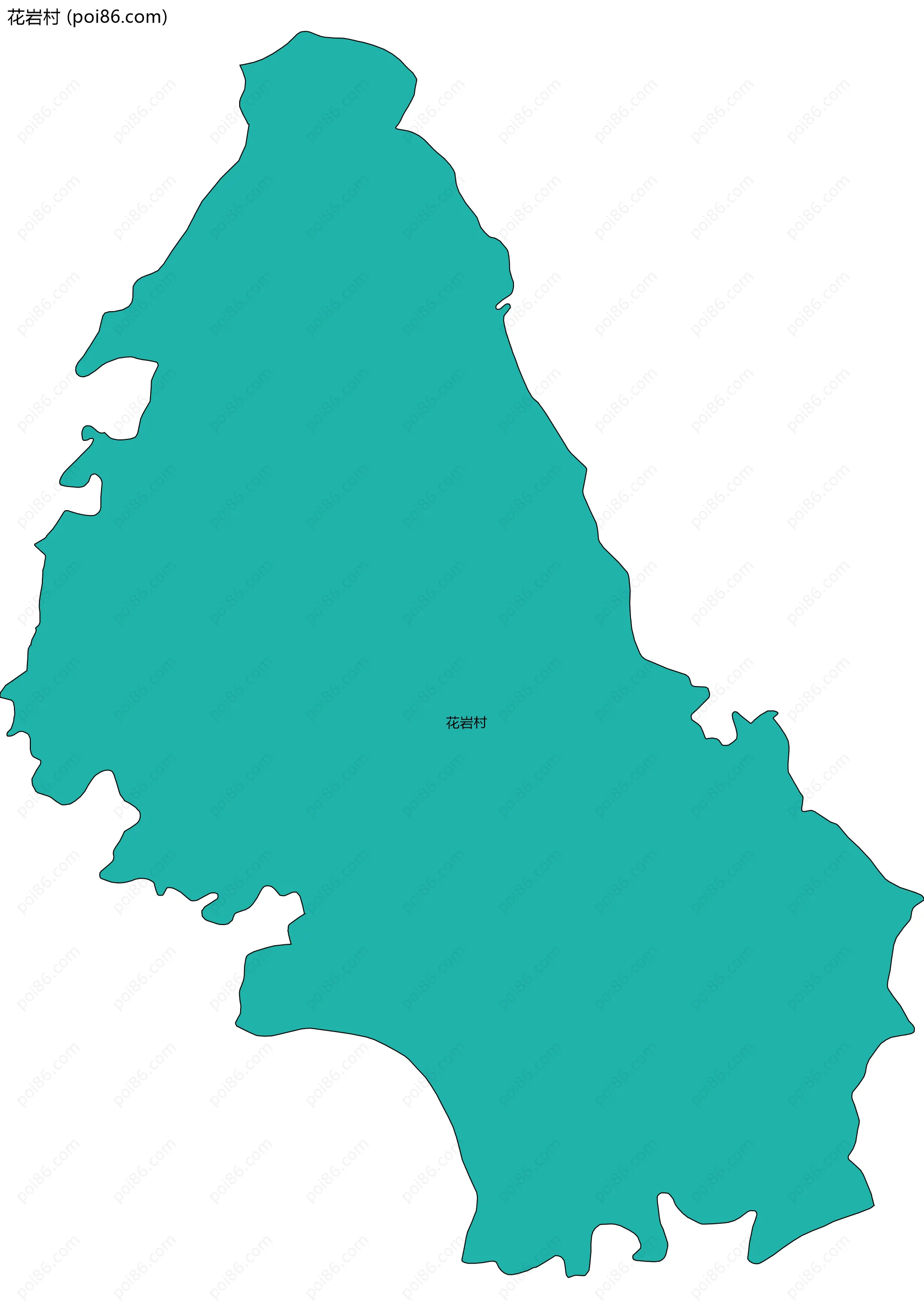 花岩村边界地图