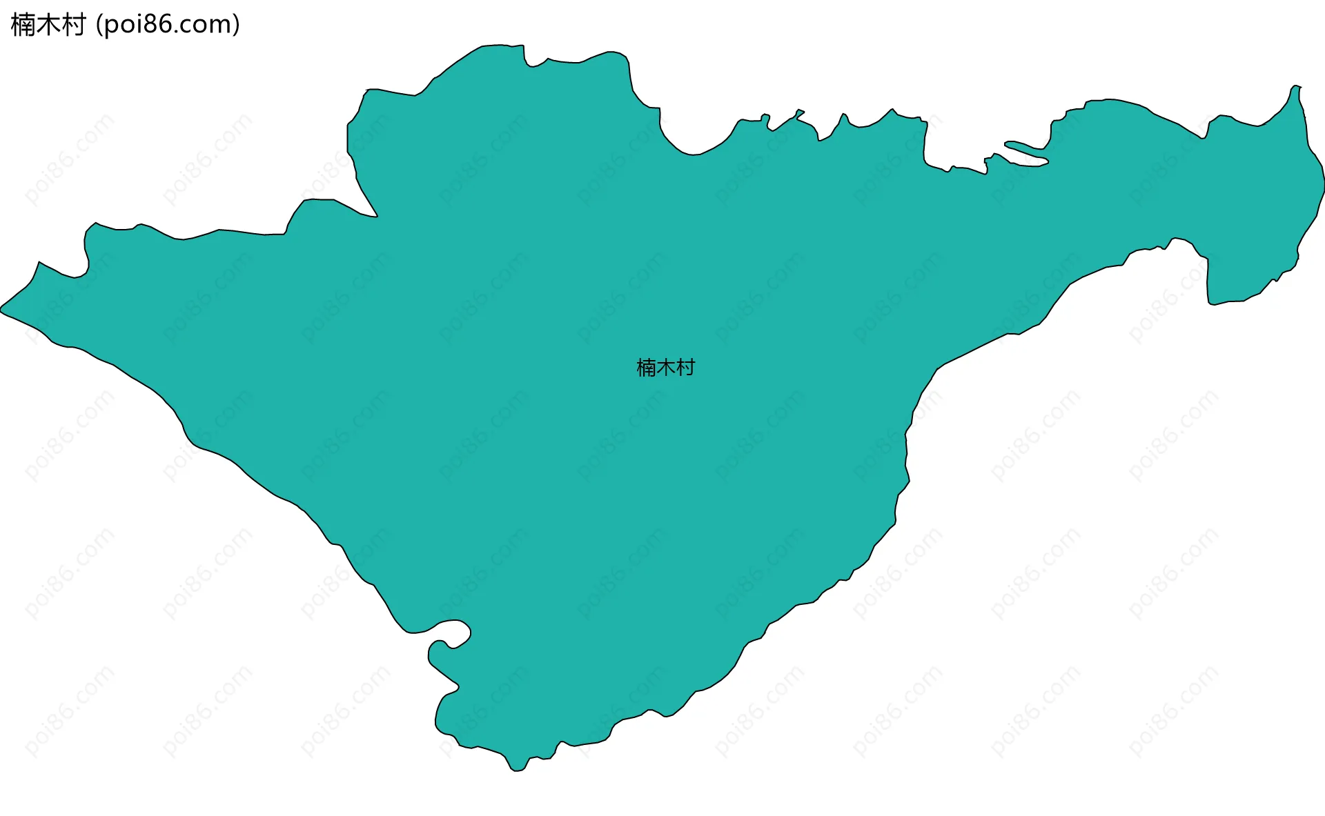 楠木村边界地图