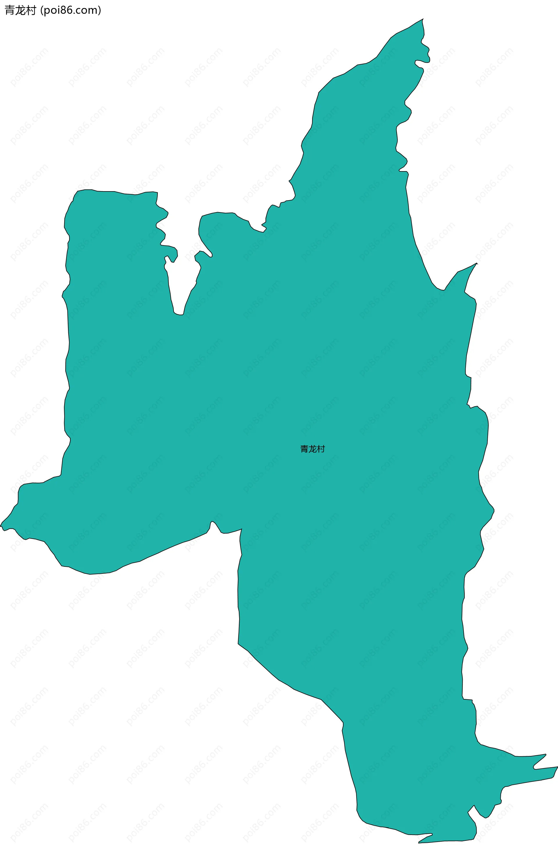 青龙村边界地图