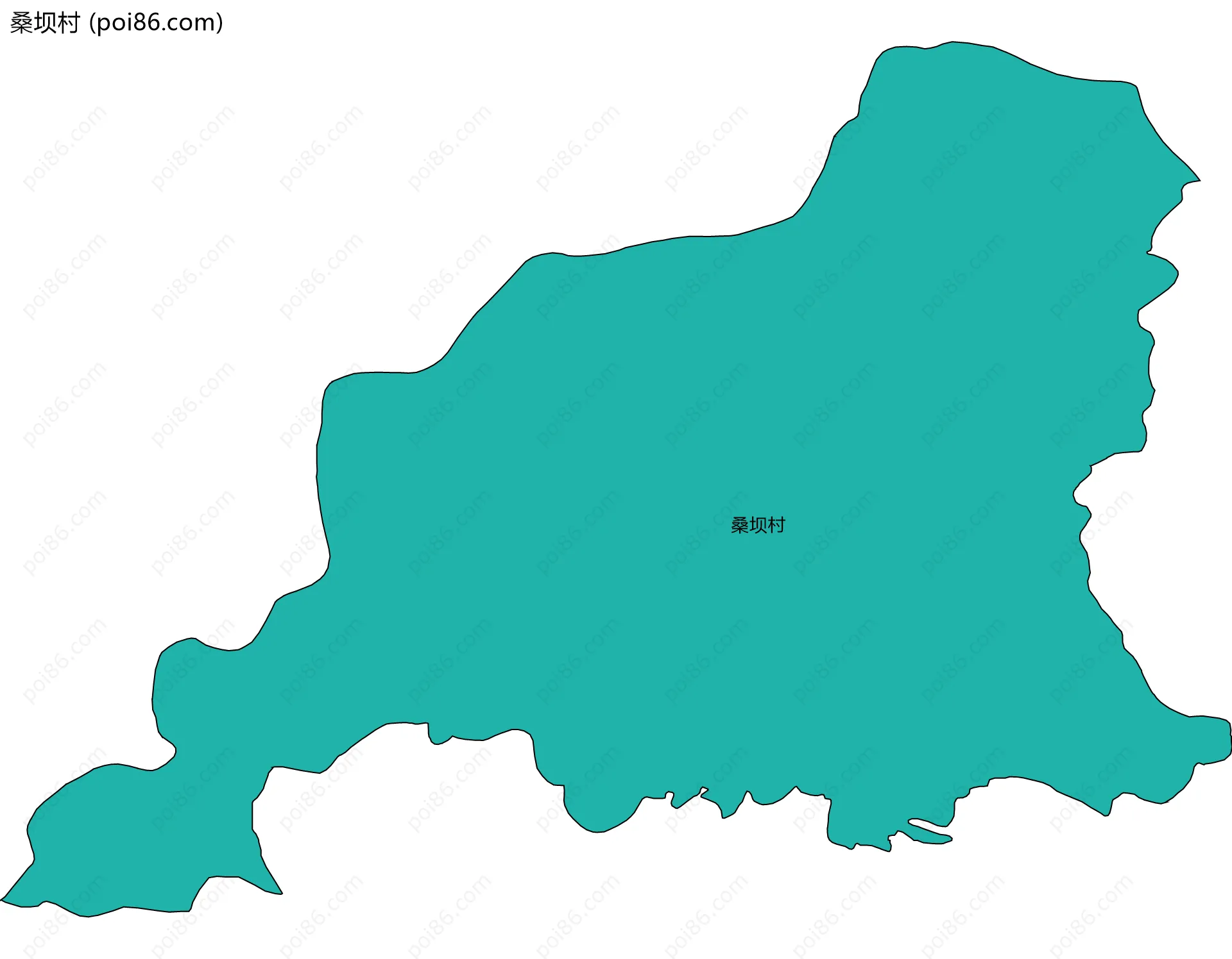 桑坝村边界地图