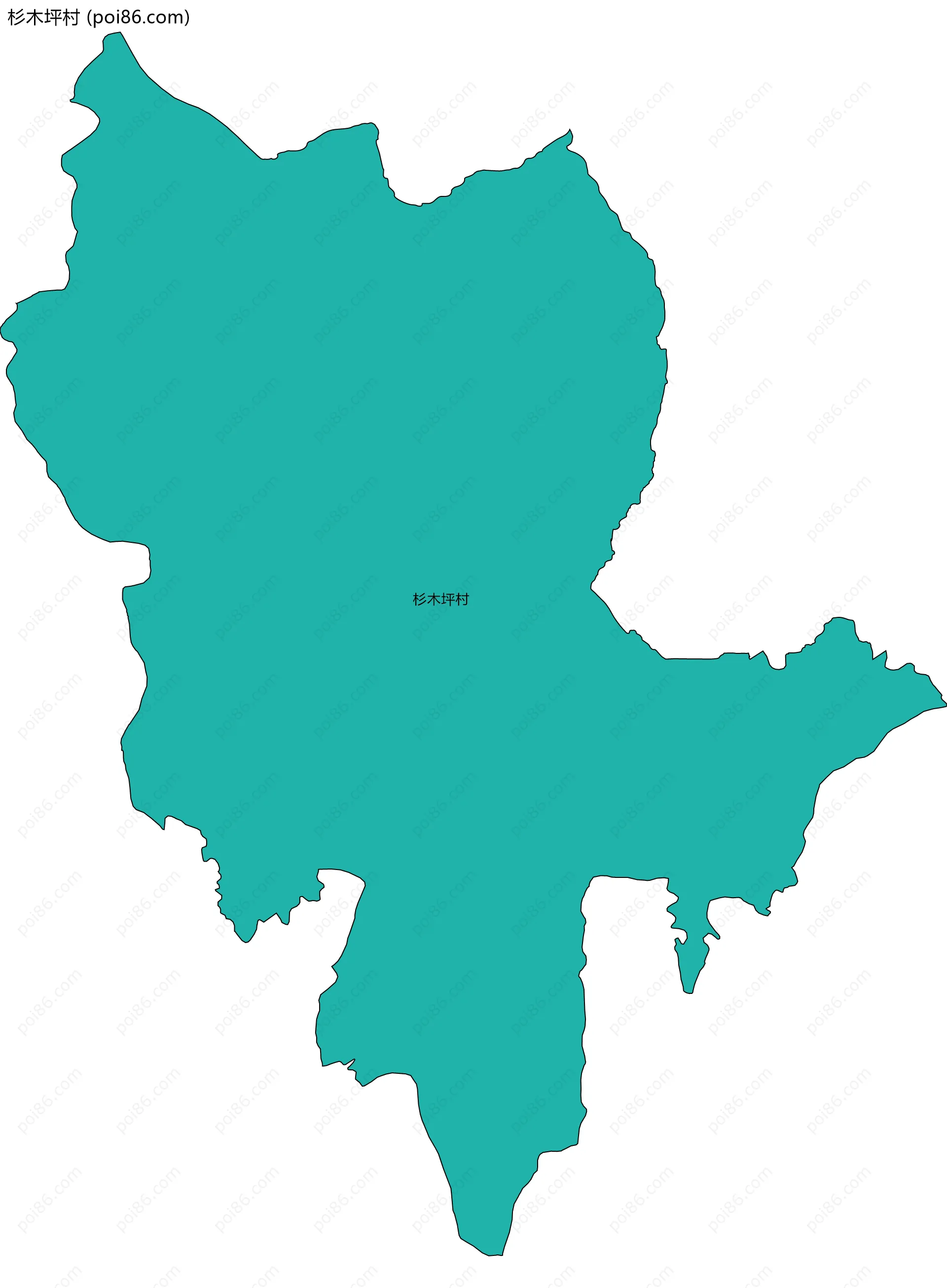 杉木坪村边界地图