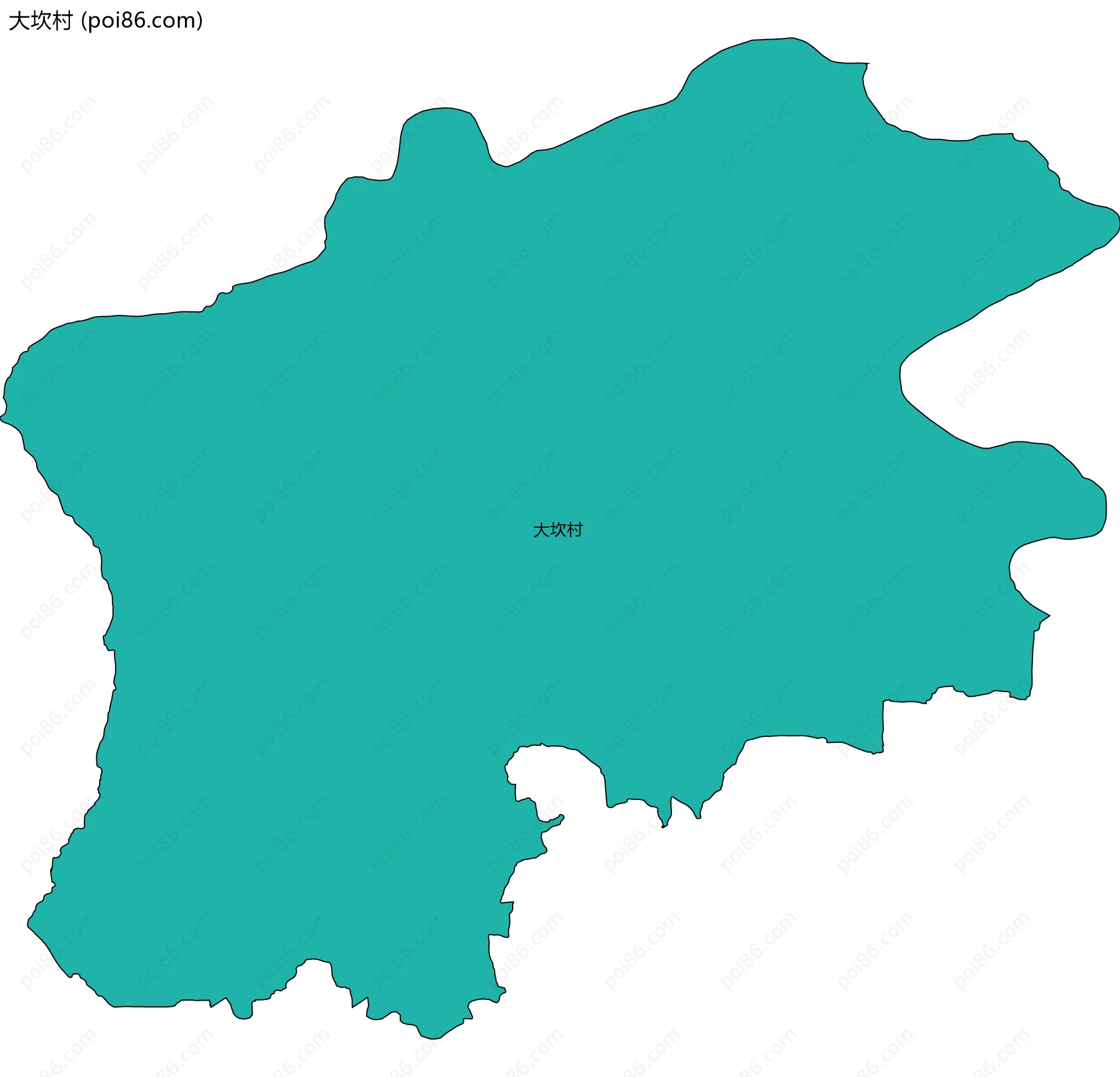 大坎村边界地图