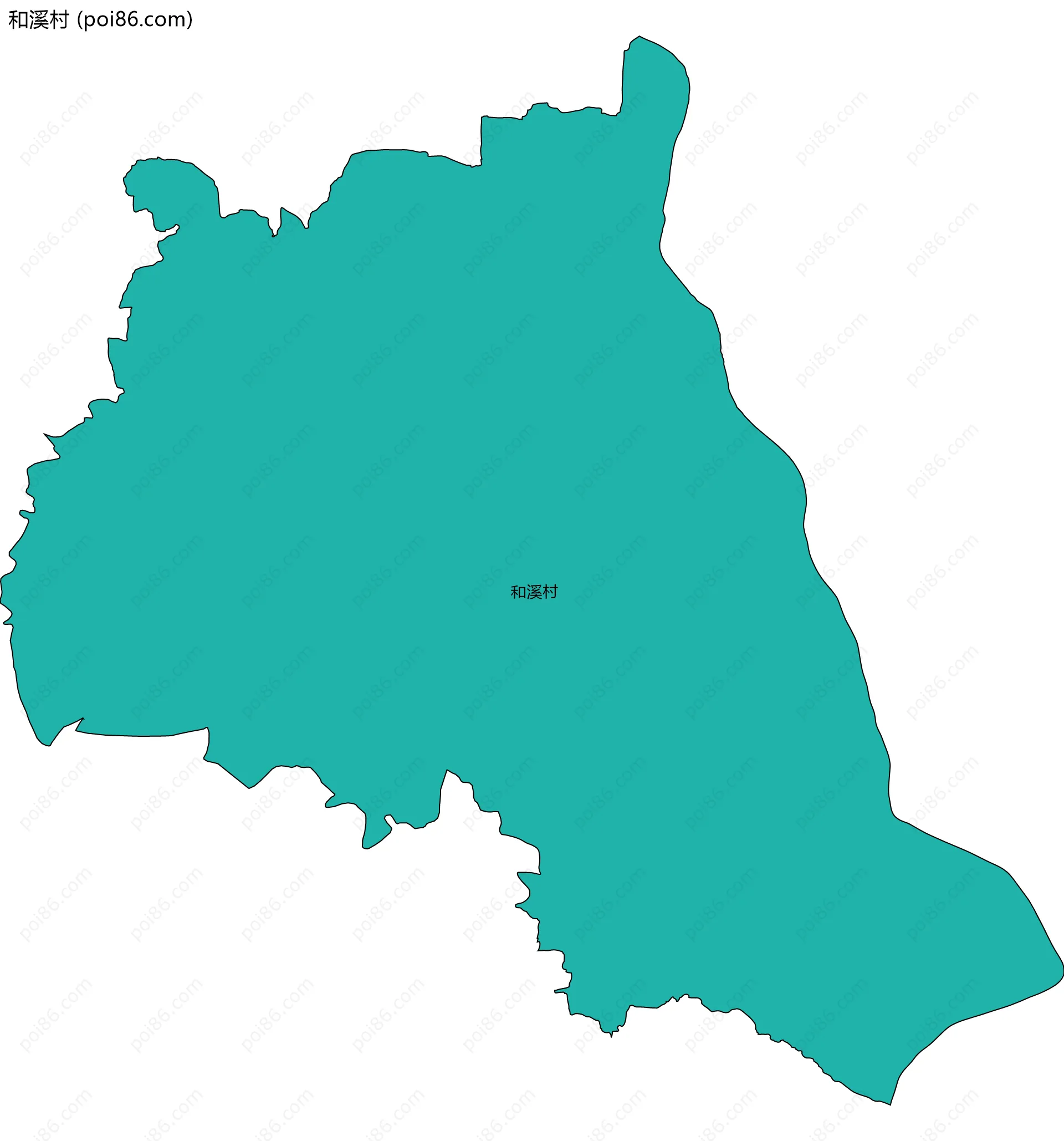 和溪村边界地图