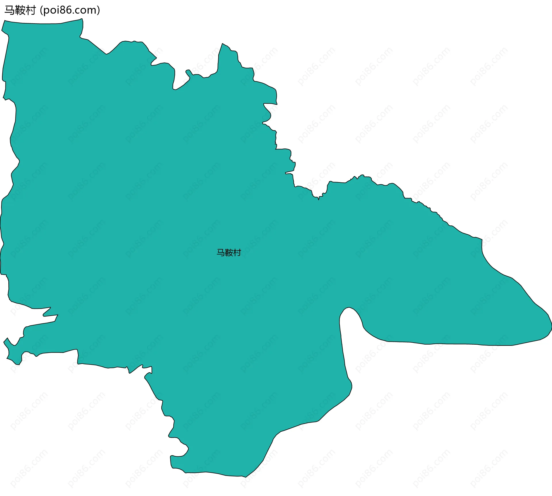马鞍村边界地图