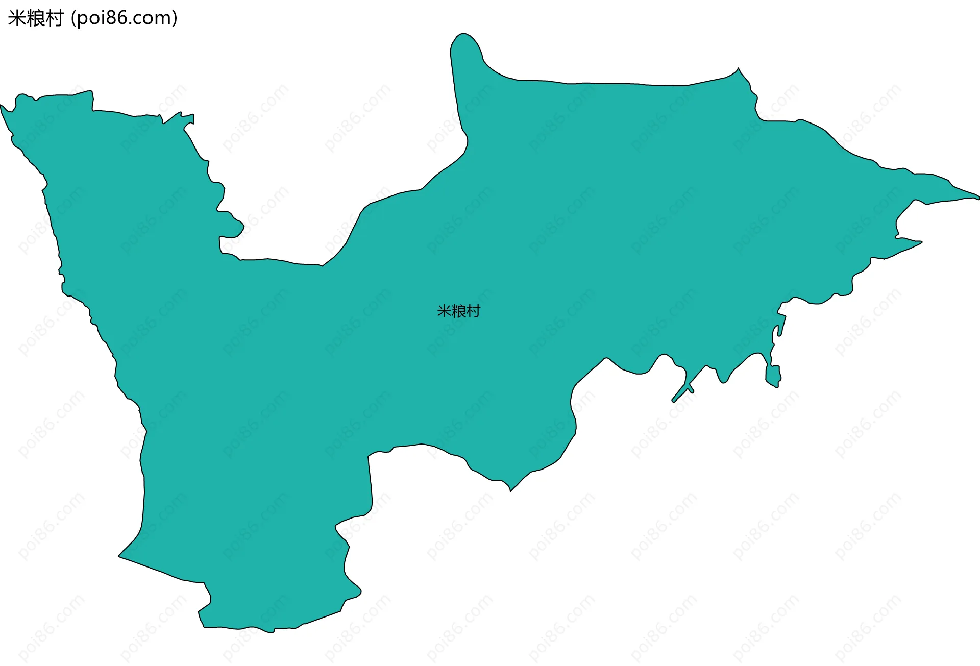 米粮村边界地图