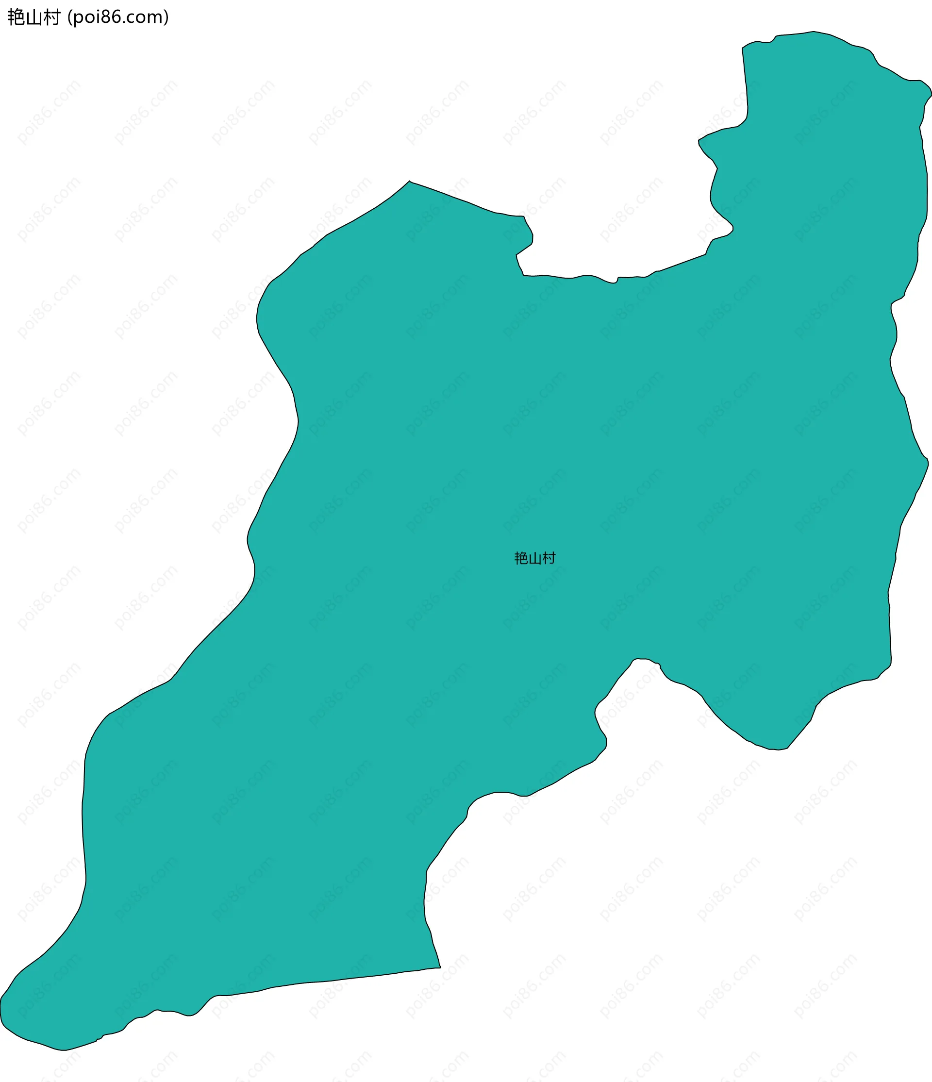 艳山村边界地图