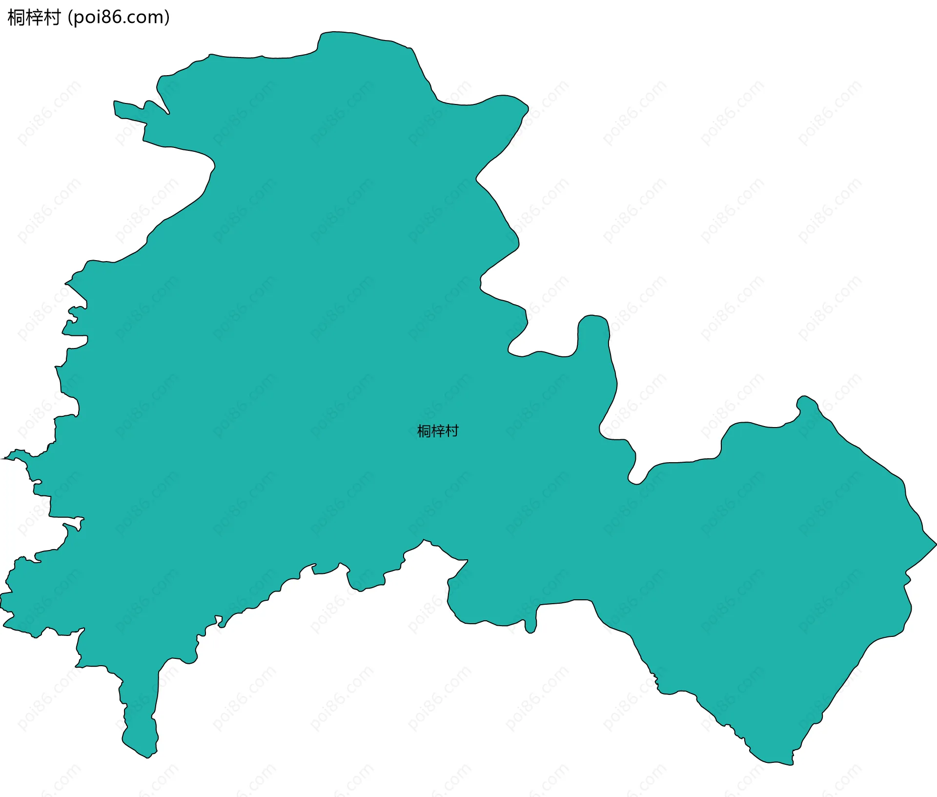 桐梓村边界地图