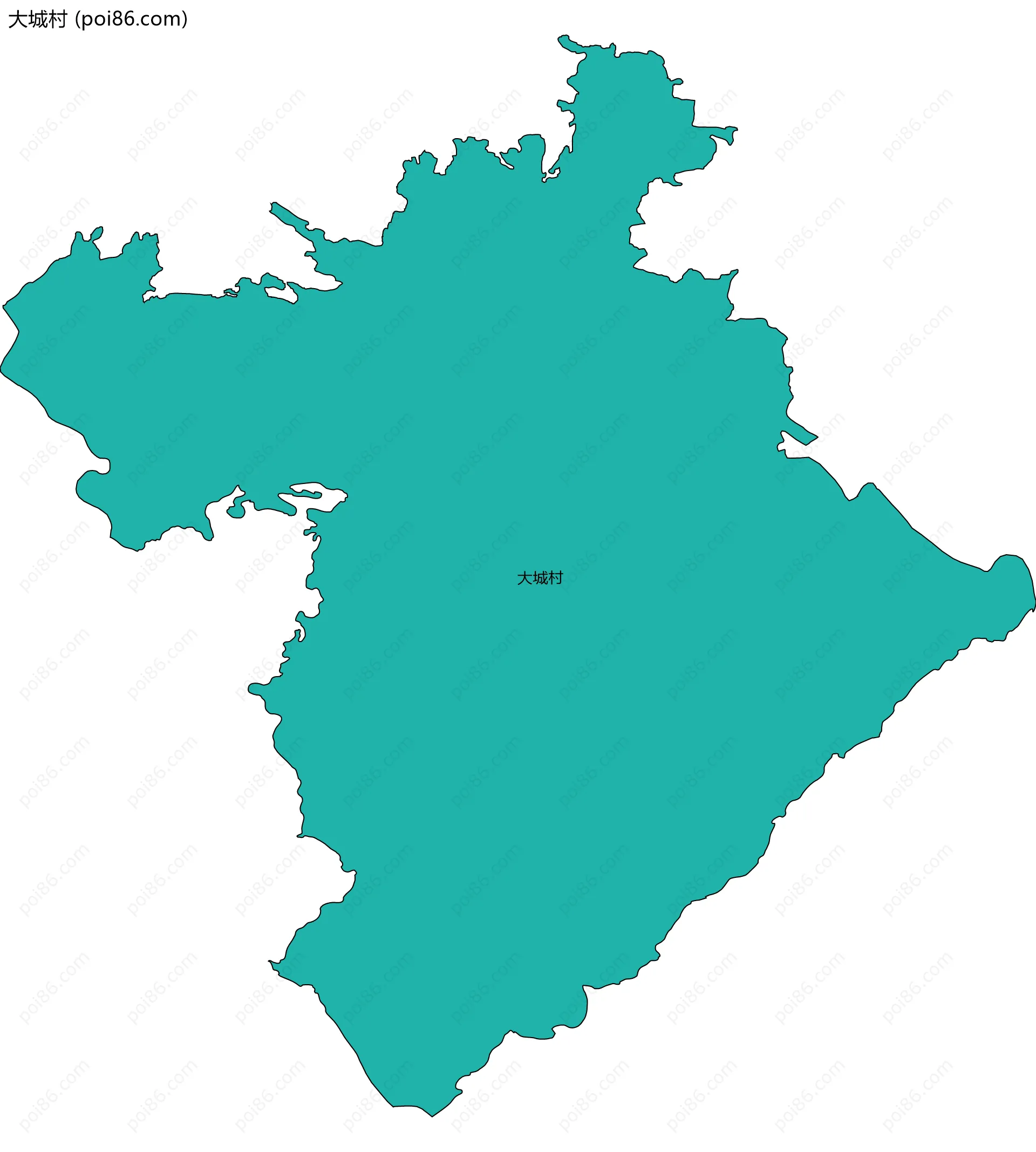 大城村边界地图