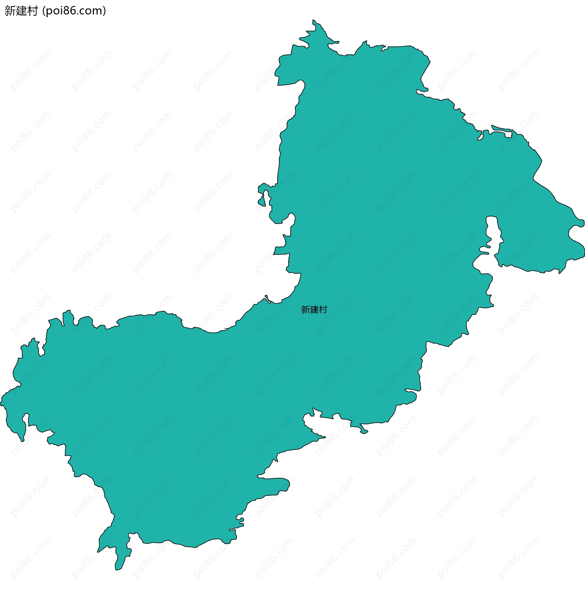 新建村边界地图