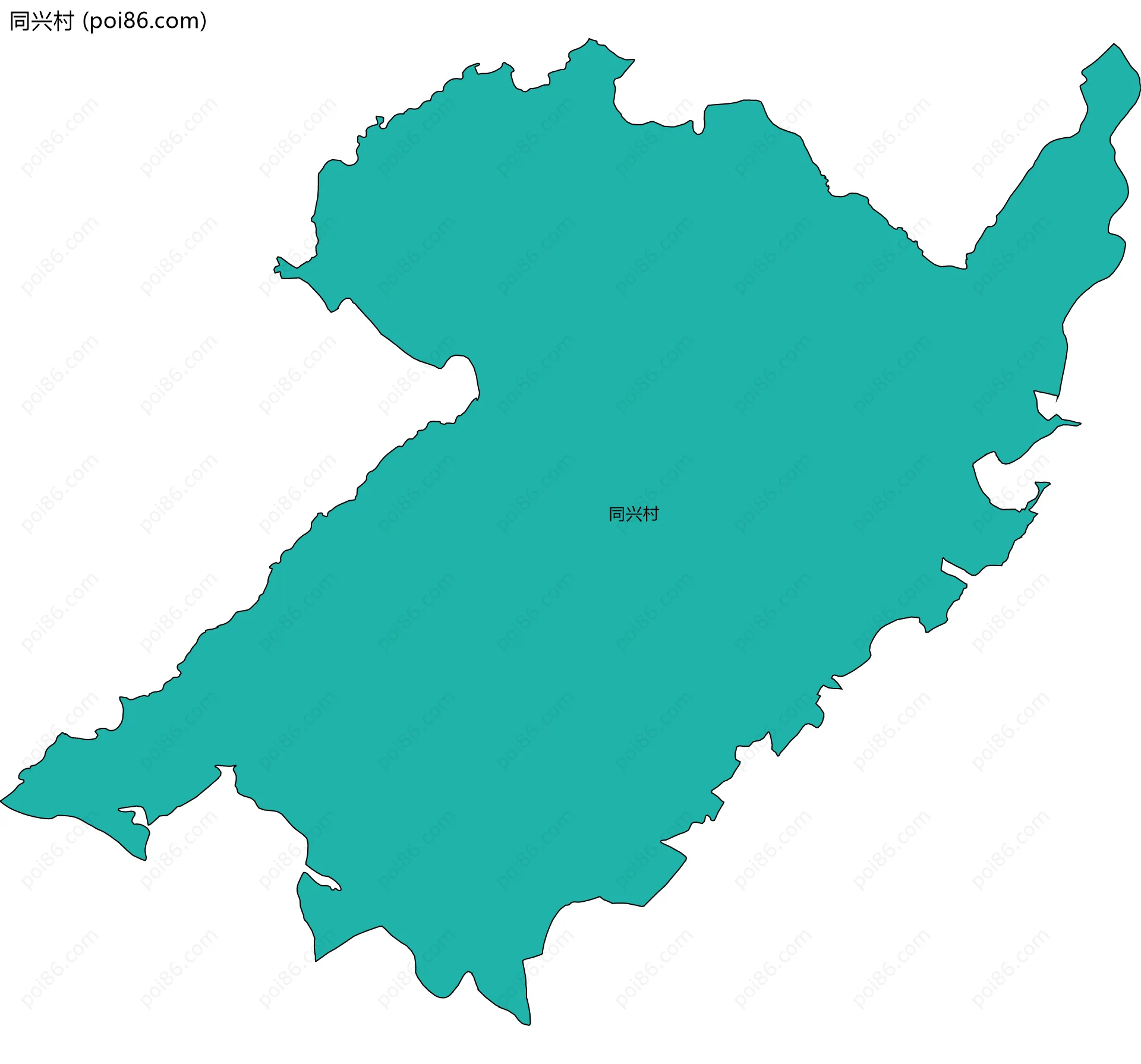 同兴村边界地图
