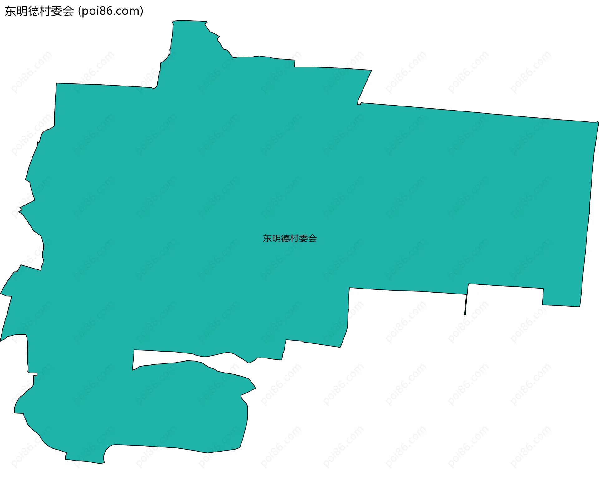 东明德村委会边界地图