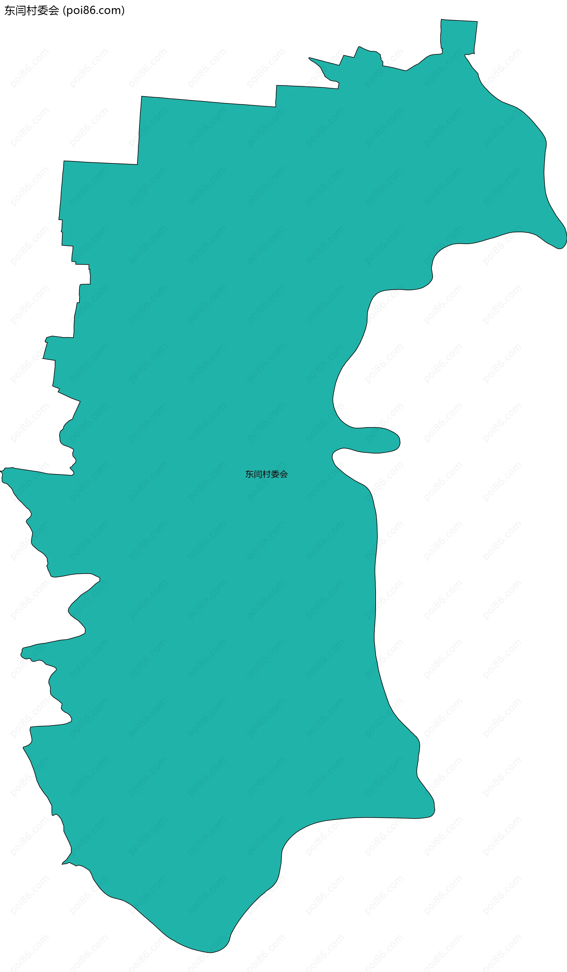 东闫村委会边界地图