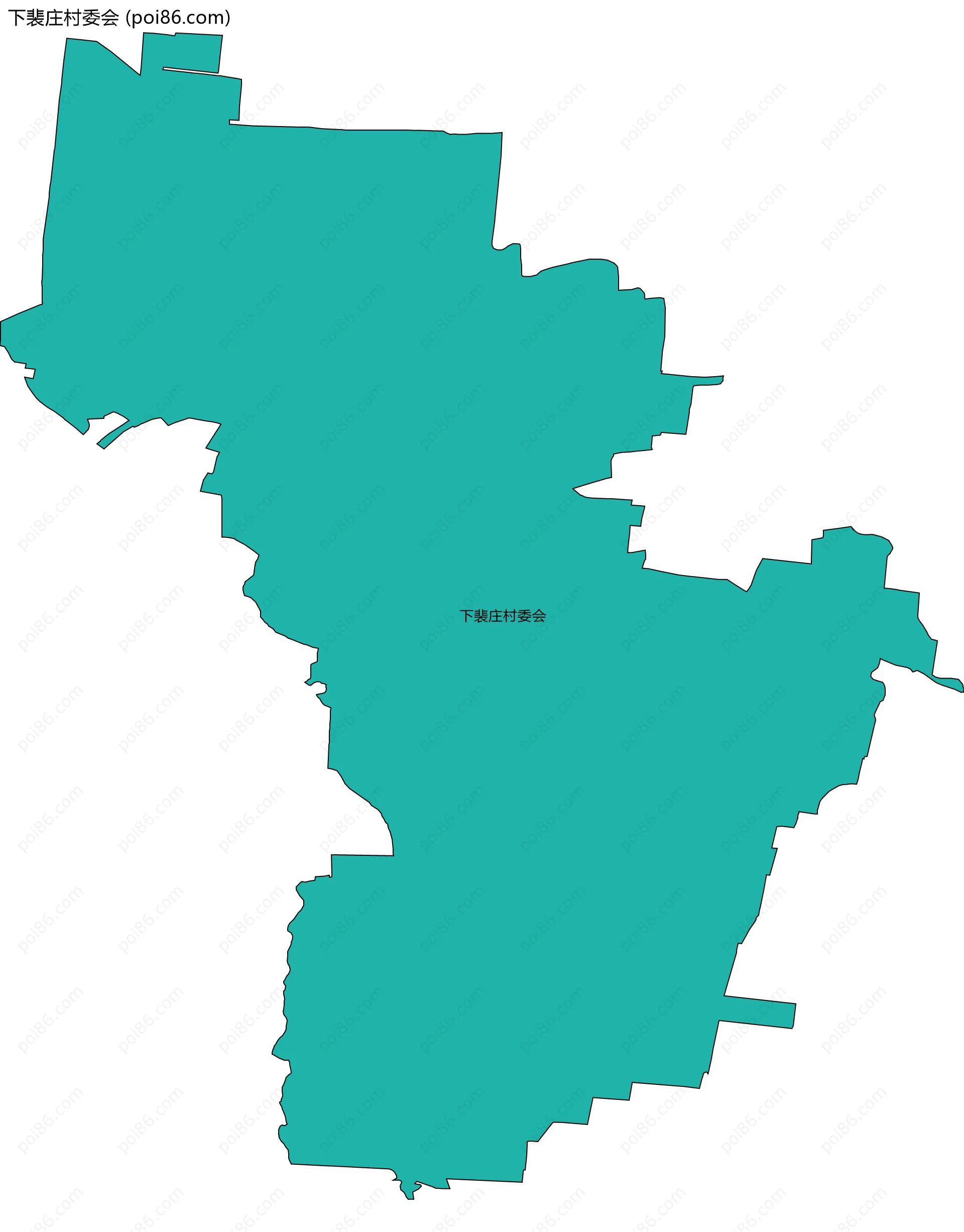 下裴庄村委会边界地图