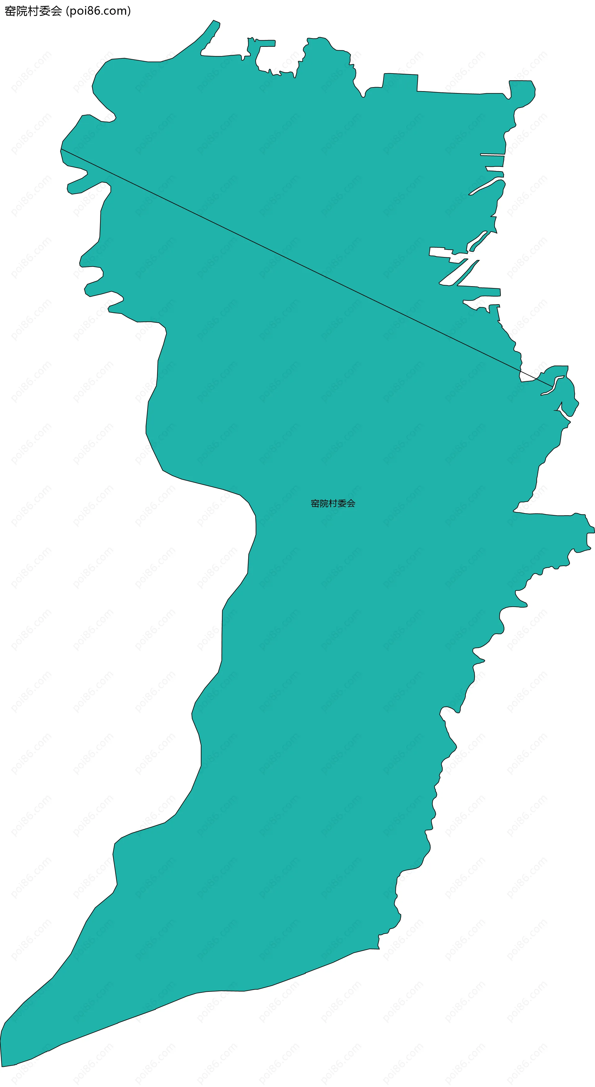 窑院村委会边界地图