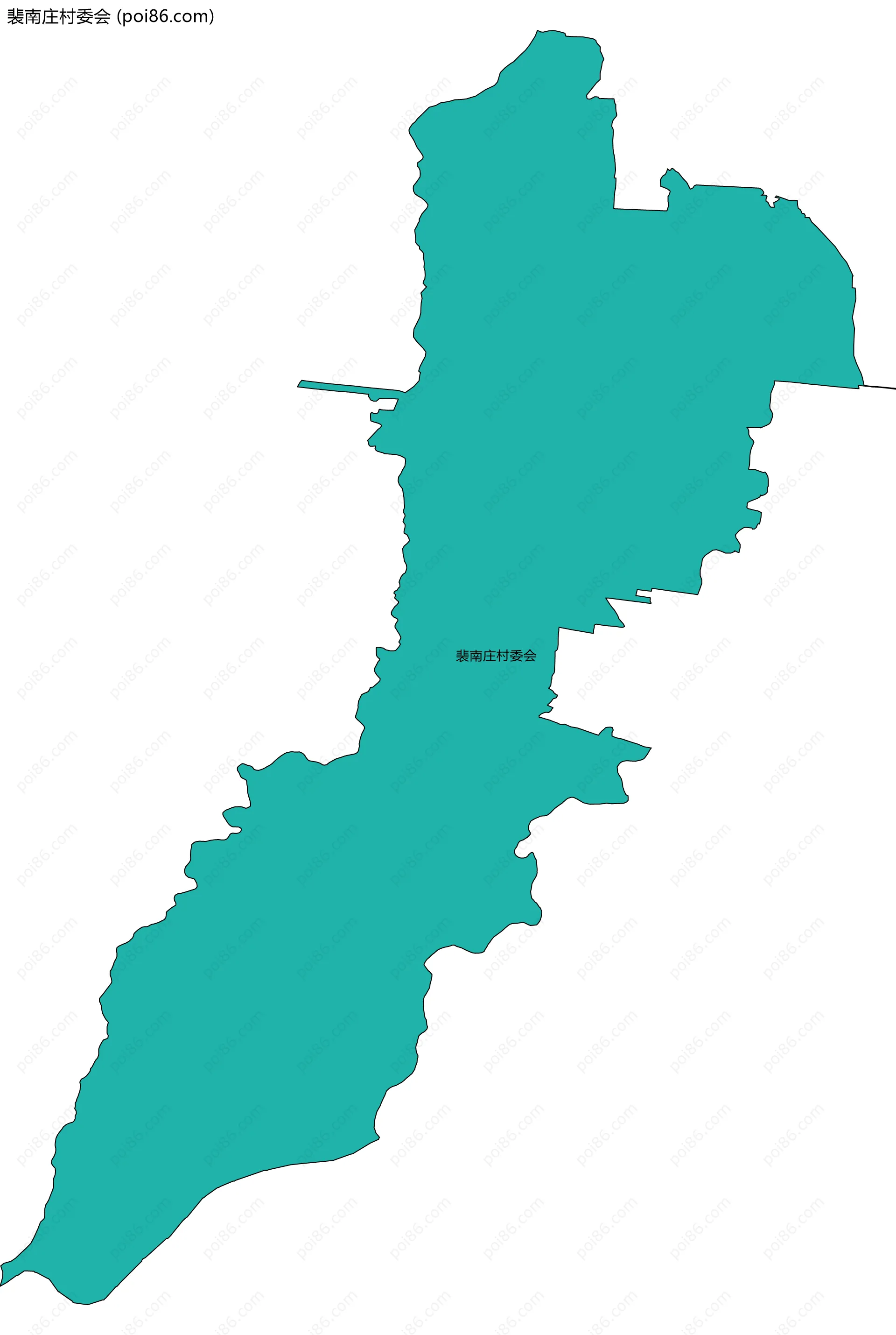 裴南庄村委会边界地图