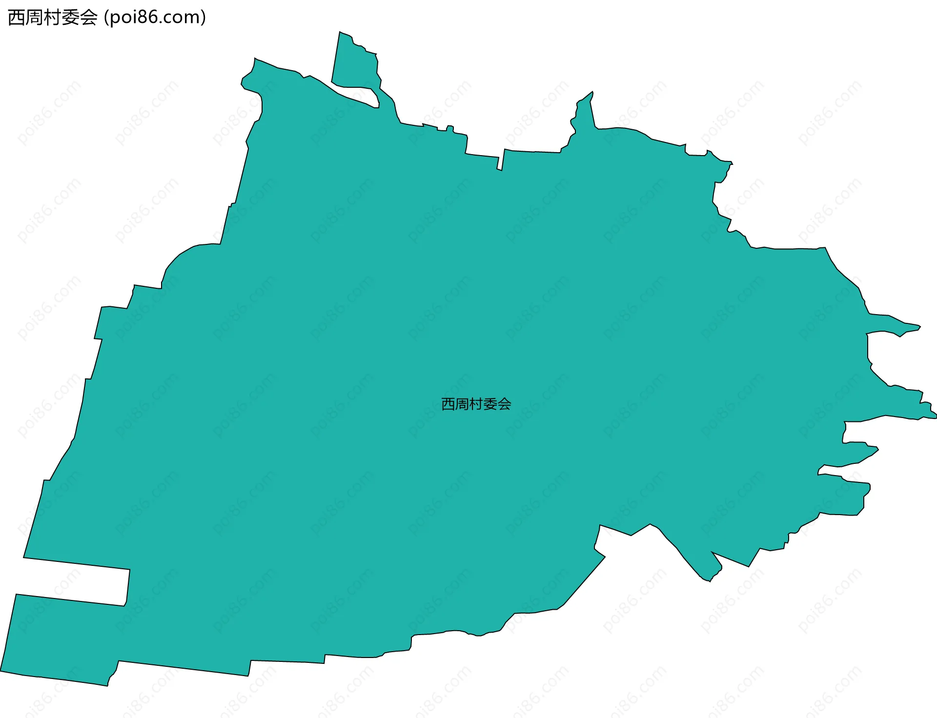 西周村委会边界地图