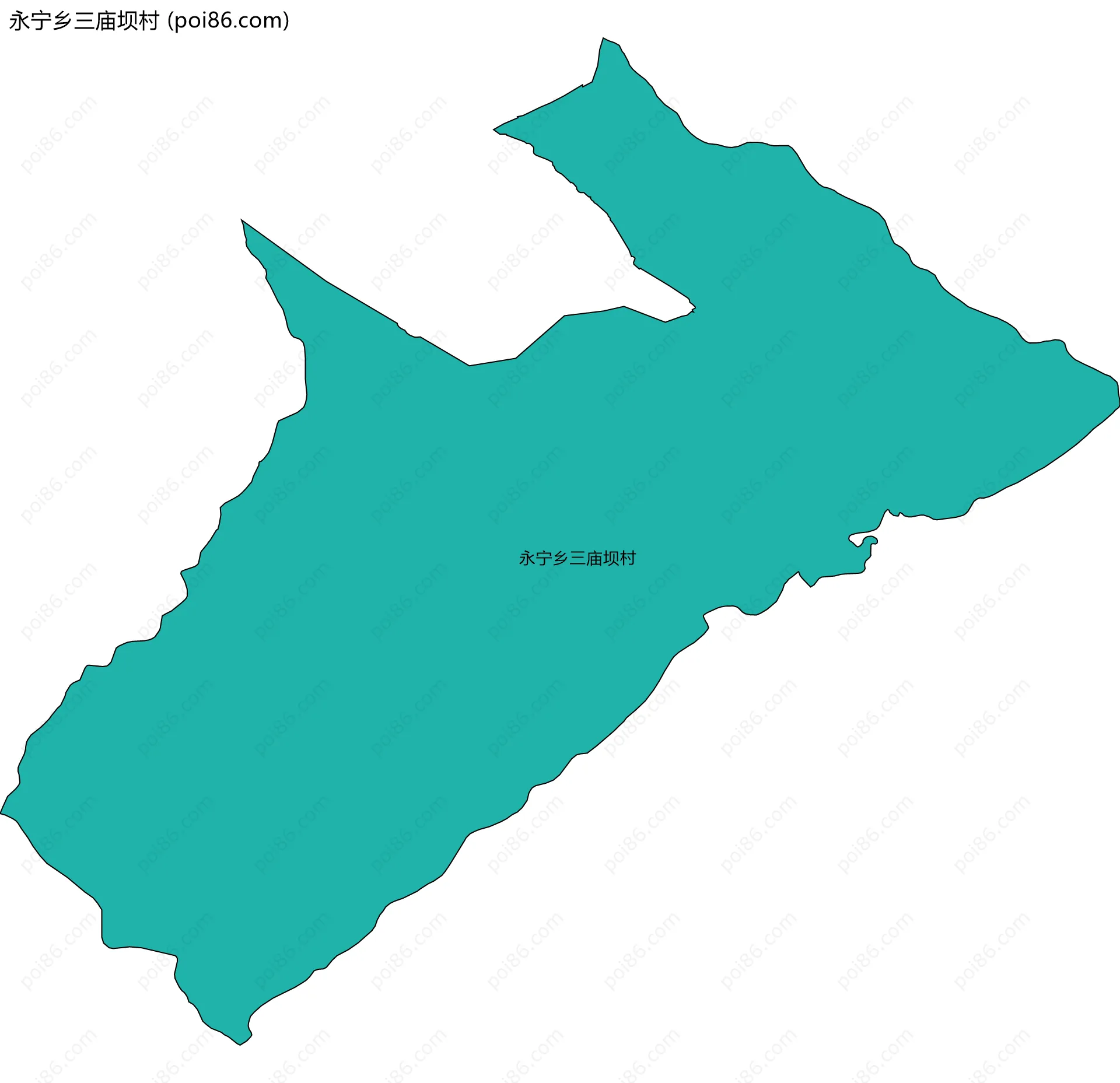 永宁乡三庙坝村边界地图