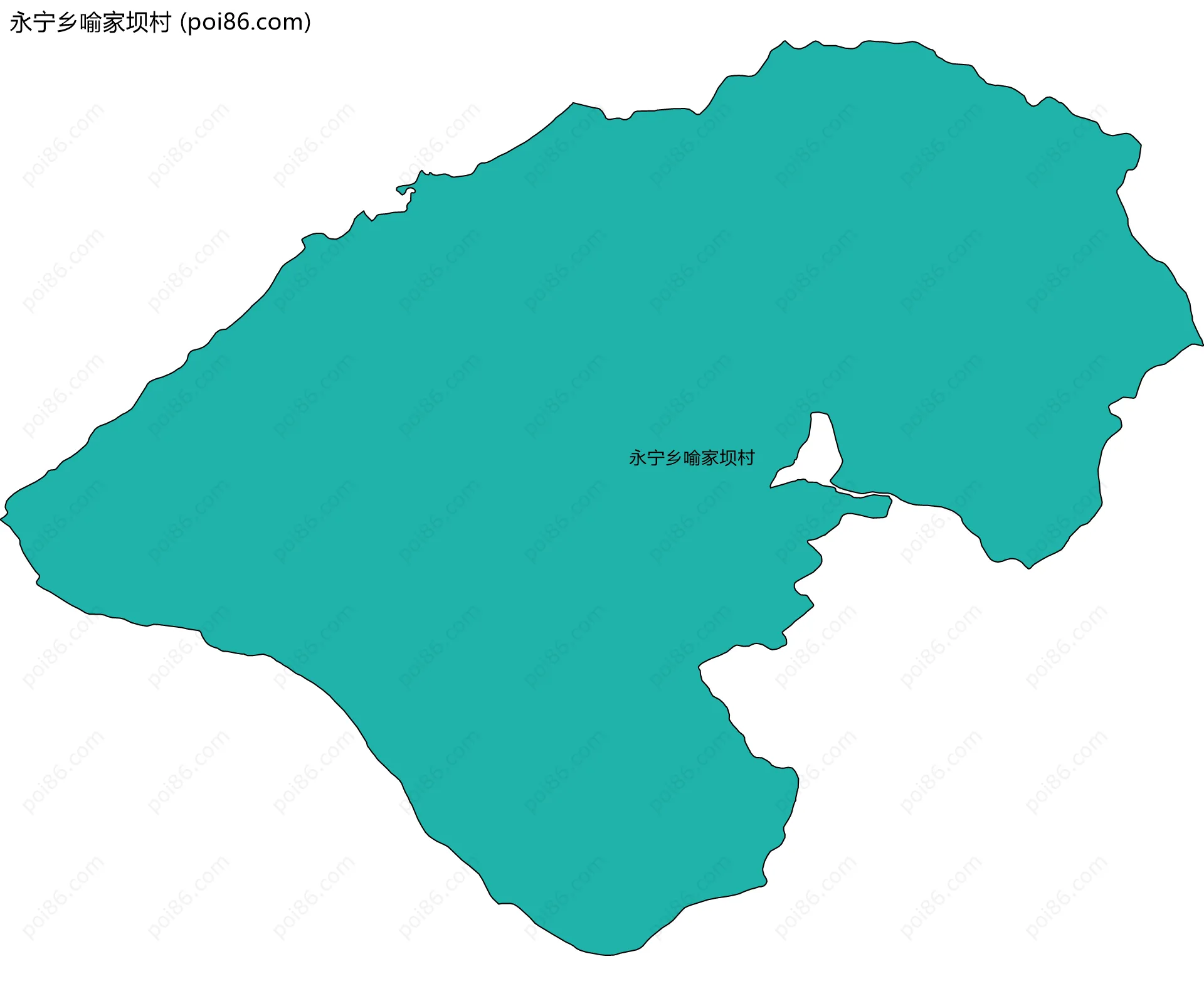 永宁乡喻家坝村边界地图