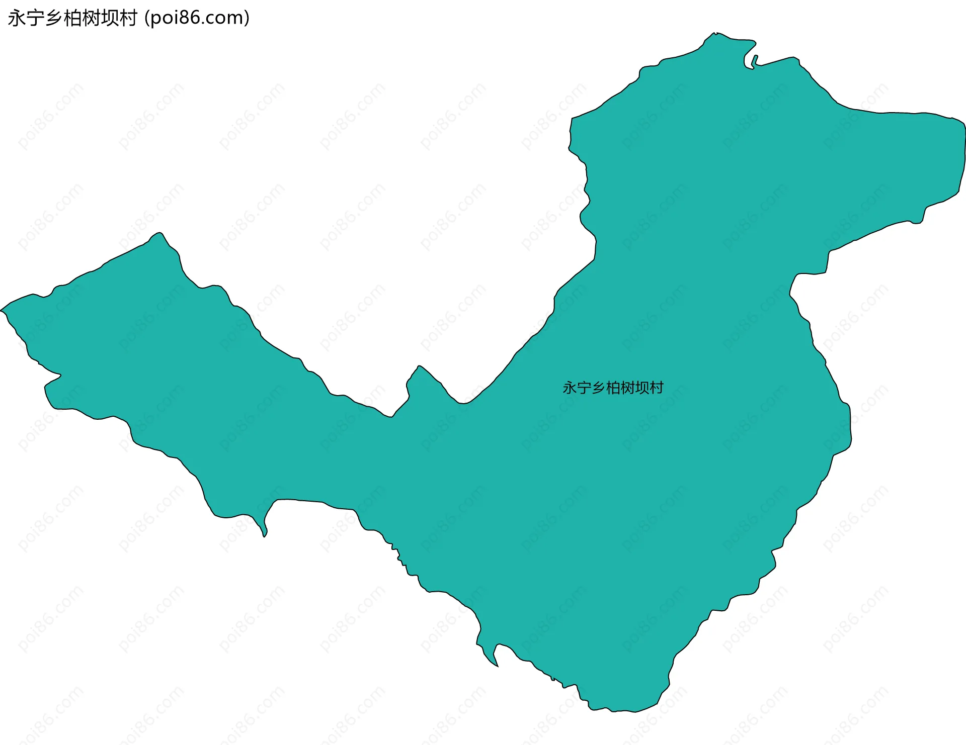 永宁乡柏树坝村边界地图