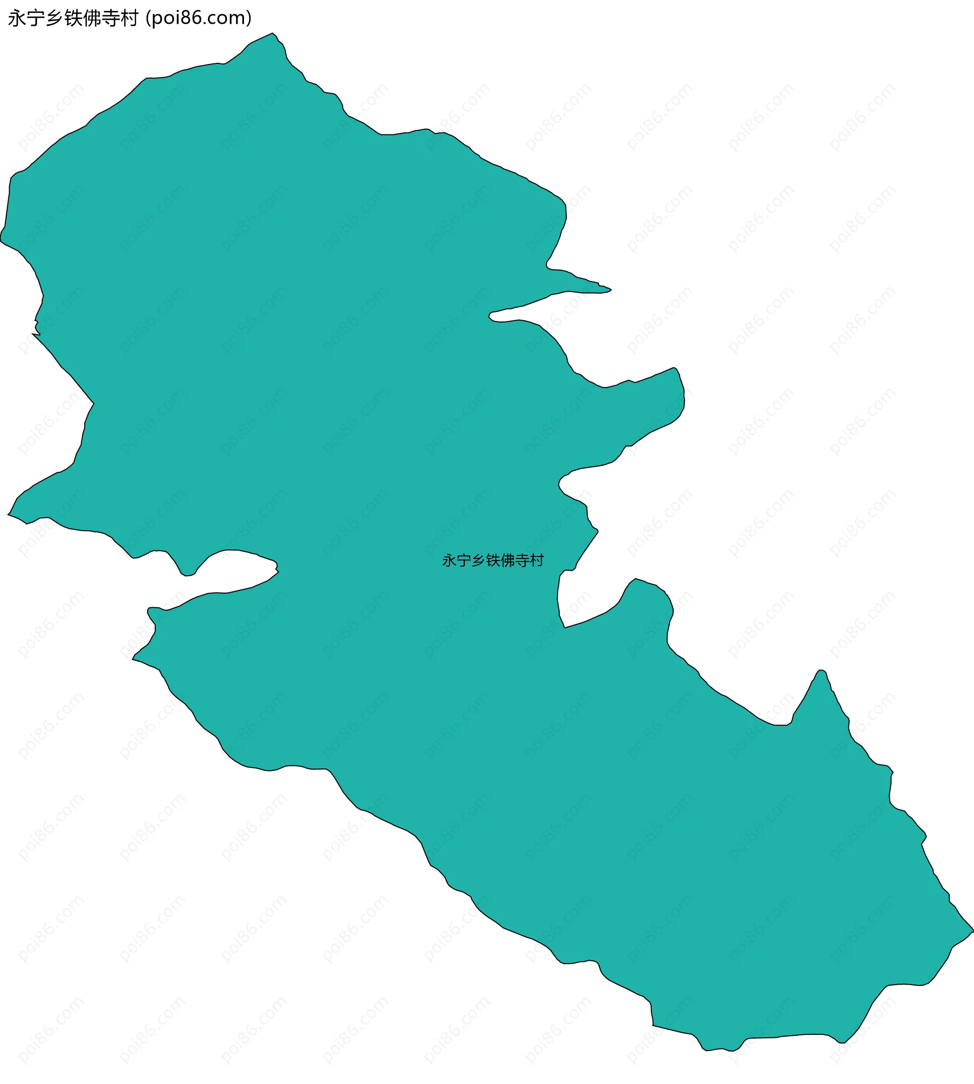 永宁乡铁佛寺村边界地图