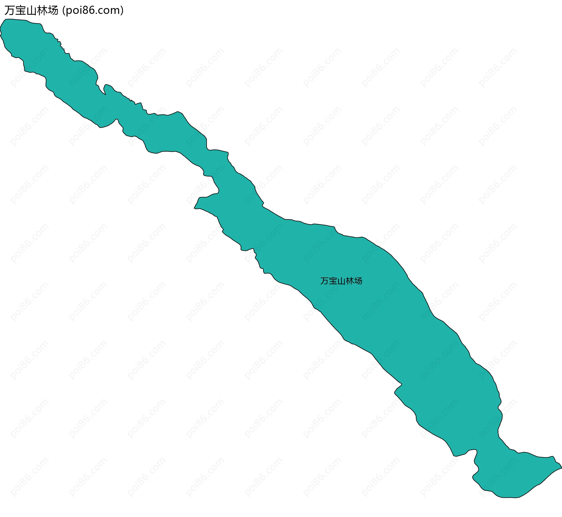万宝山林场边界地图