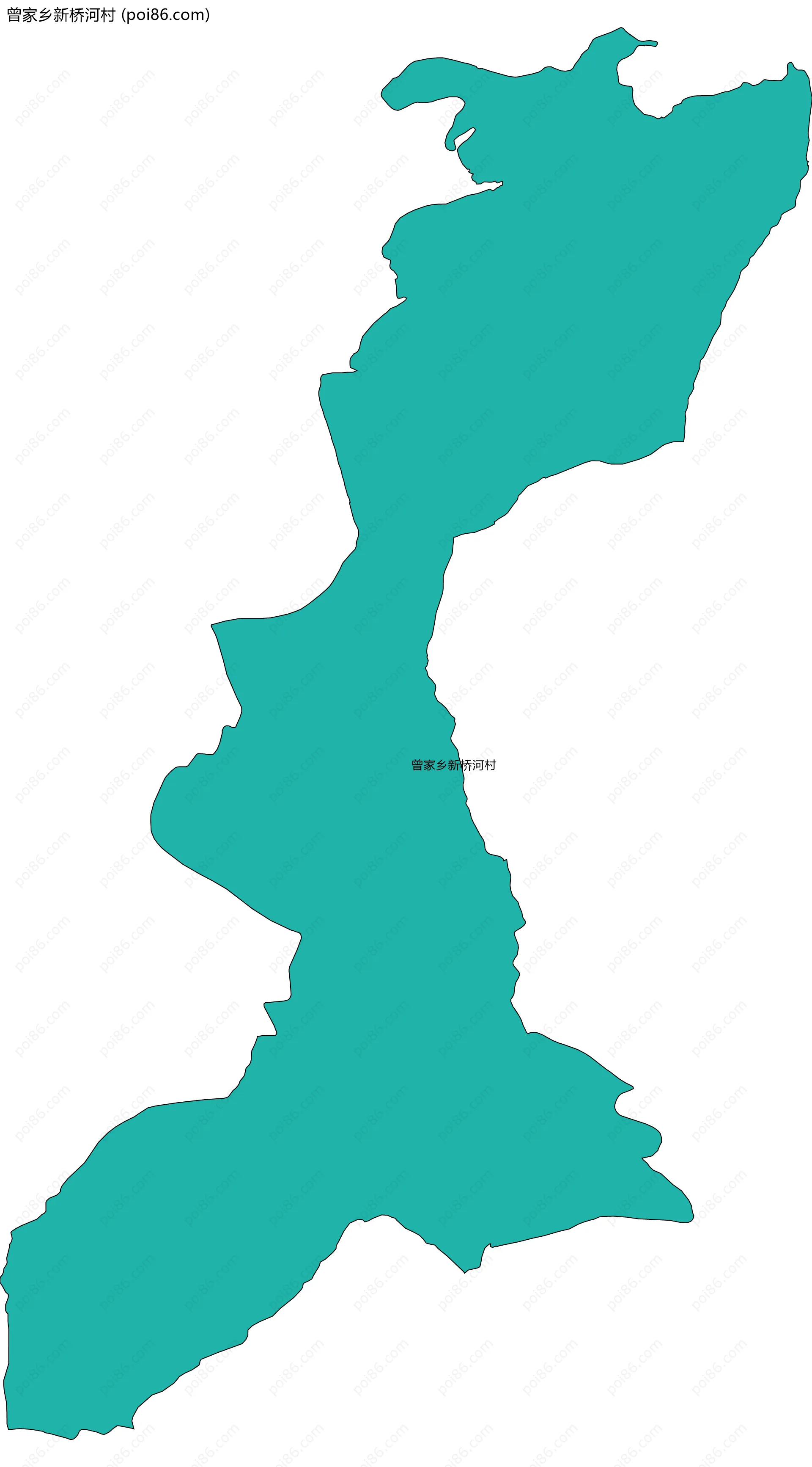 曾家乡新桥河村边界地图