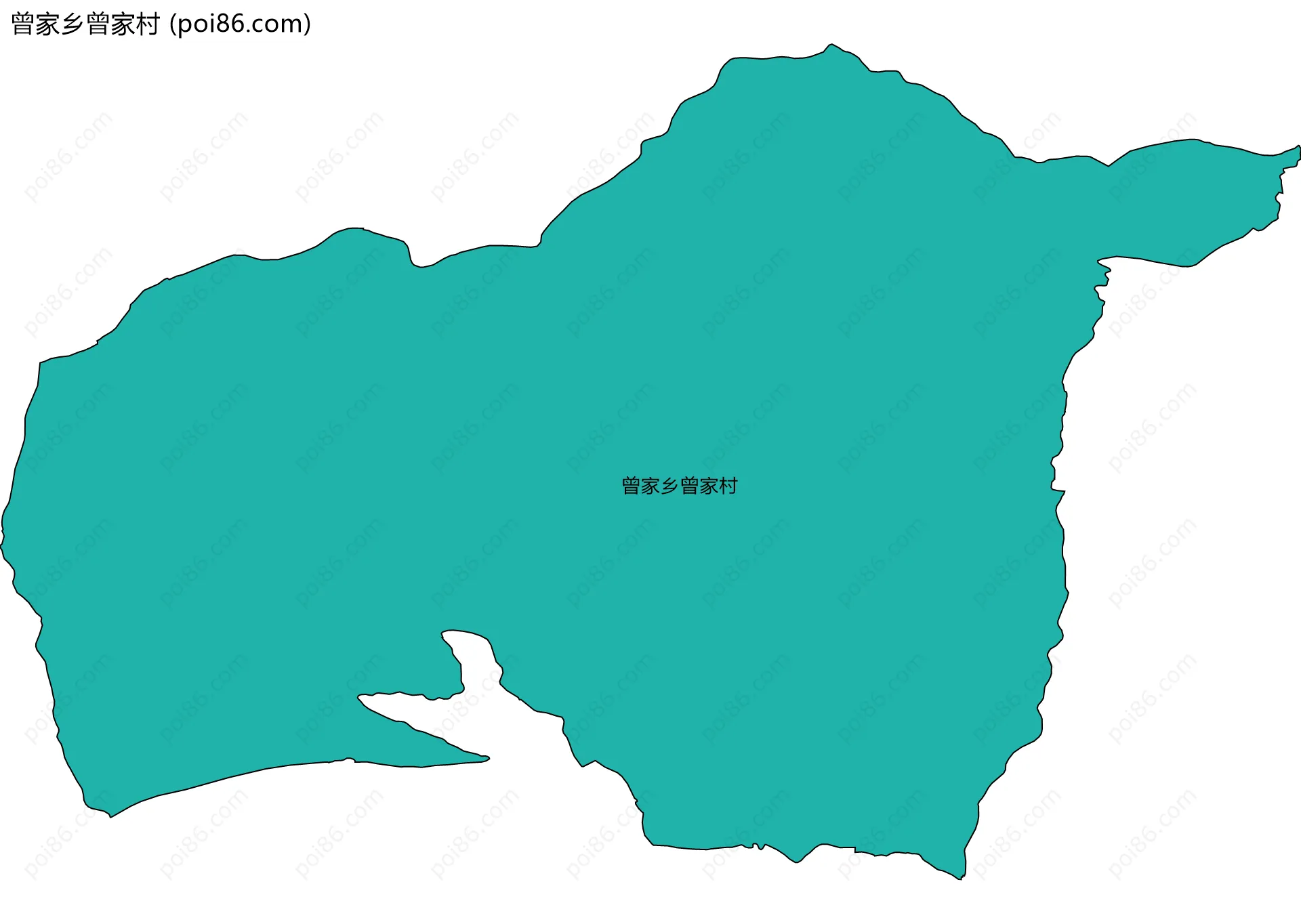 曾家乡曾家村边界地图