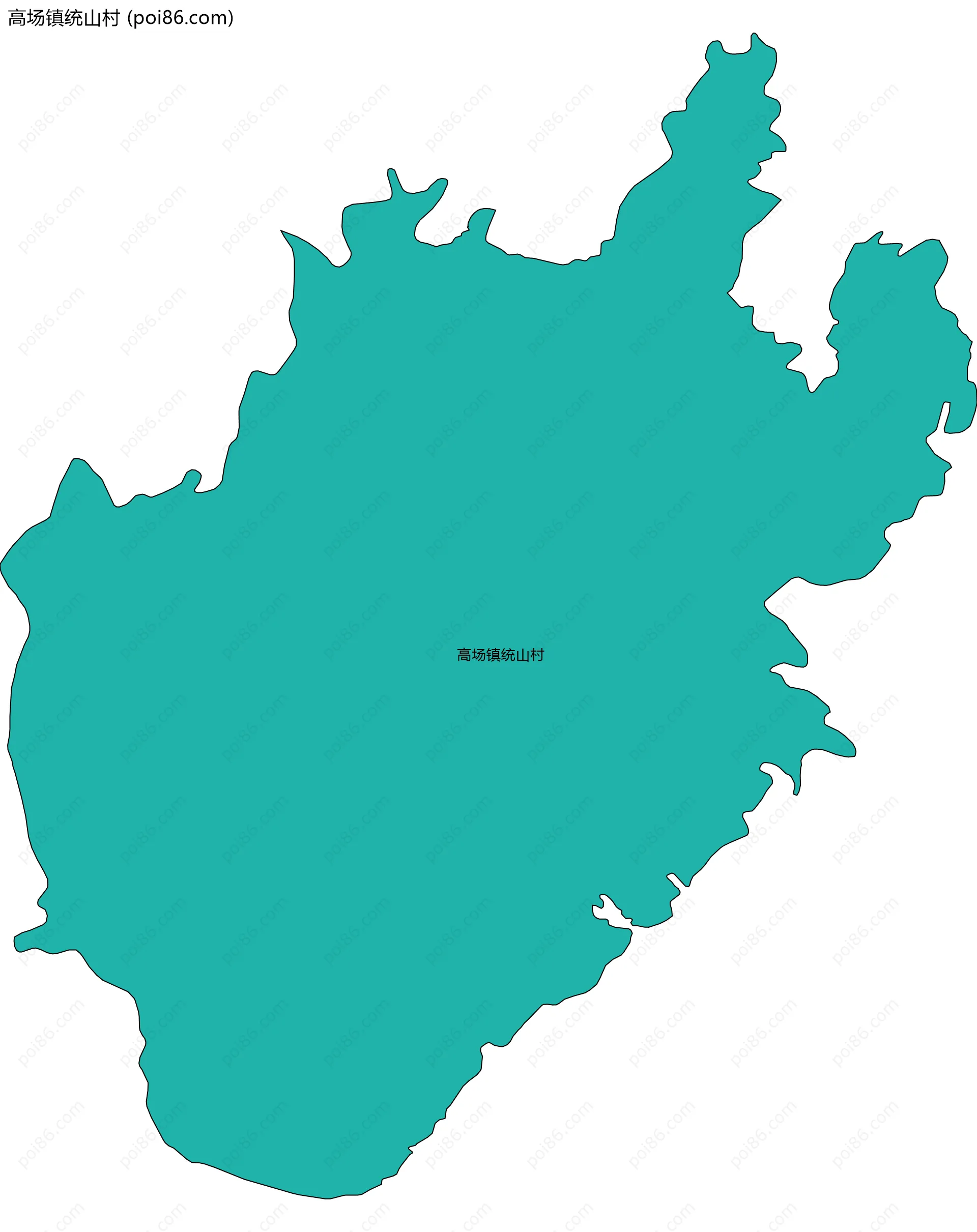 高场镇统山村边界地图