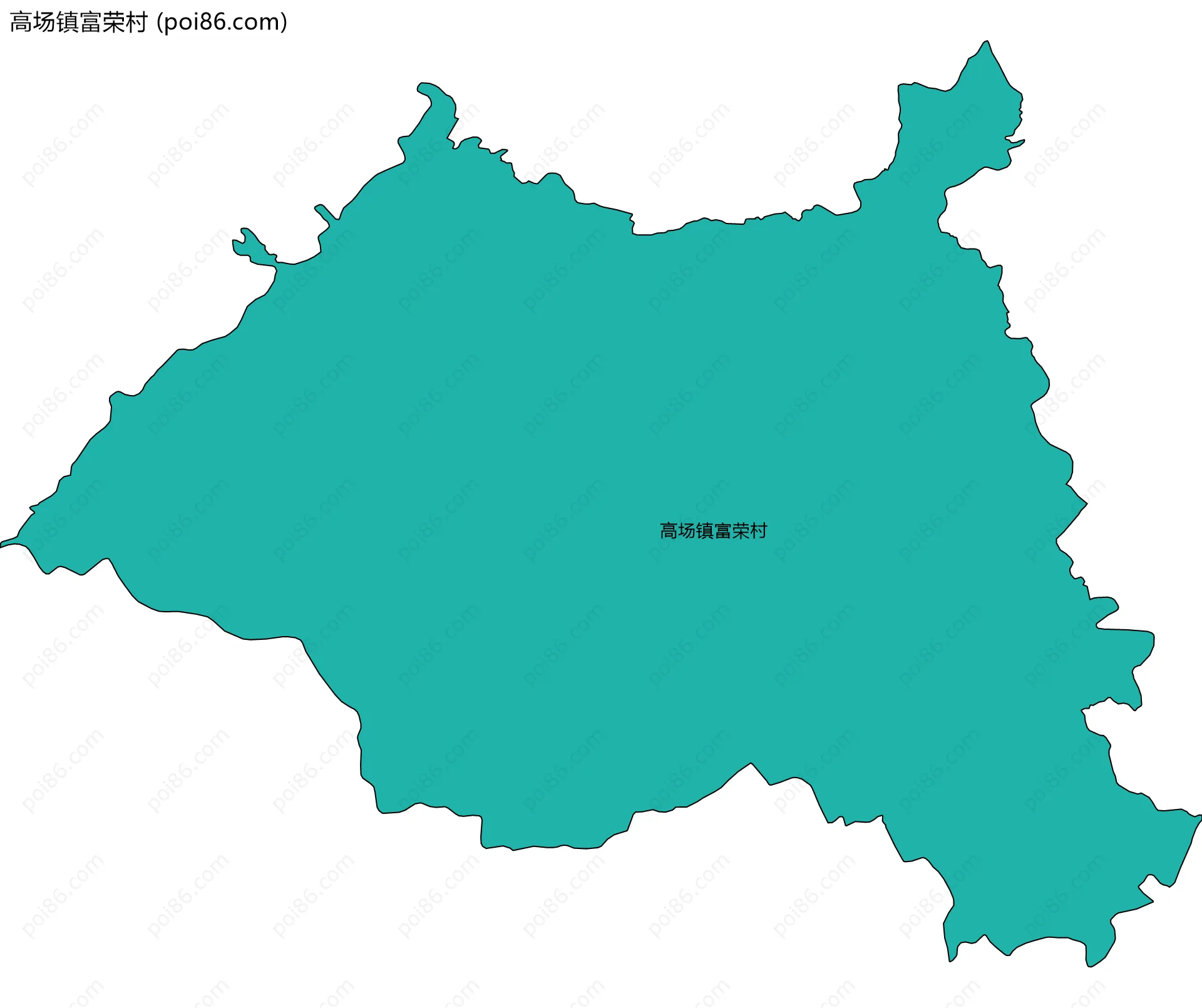 高场镇富荣村边界地图