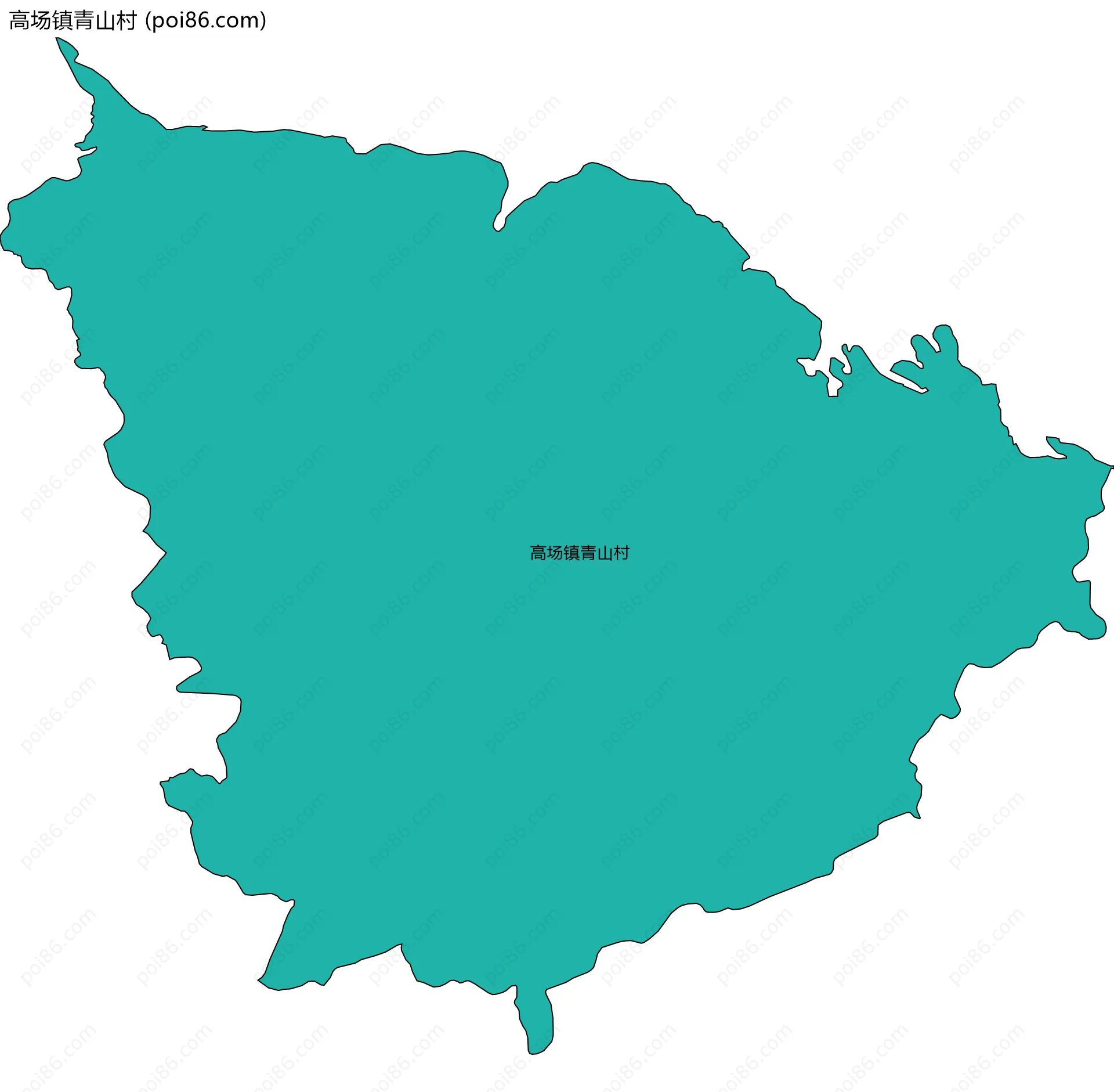 高场镇青山村边界地图