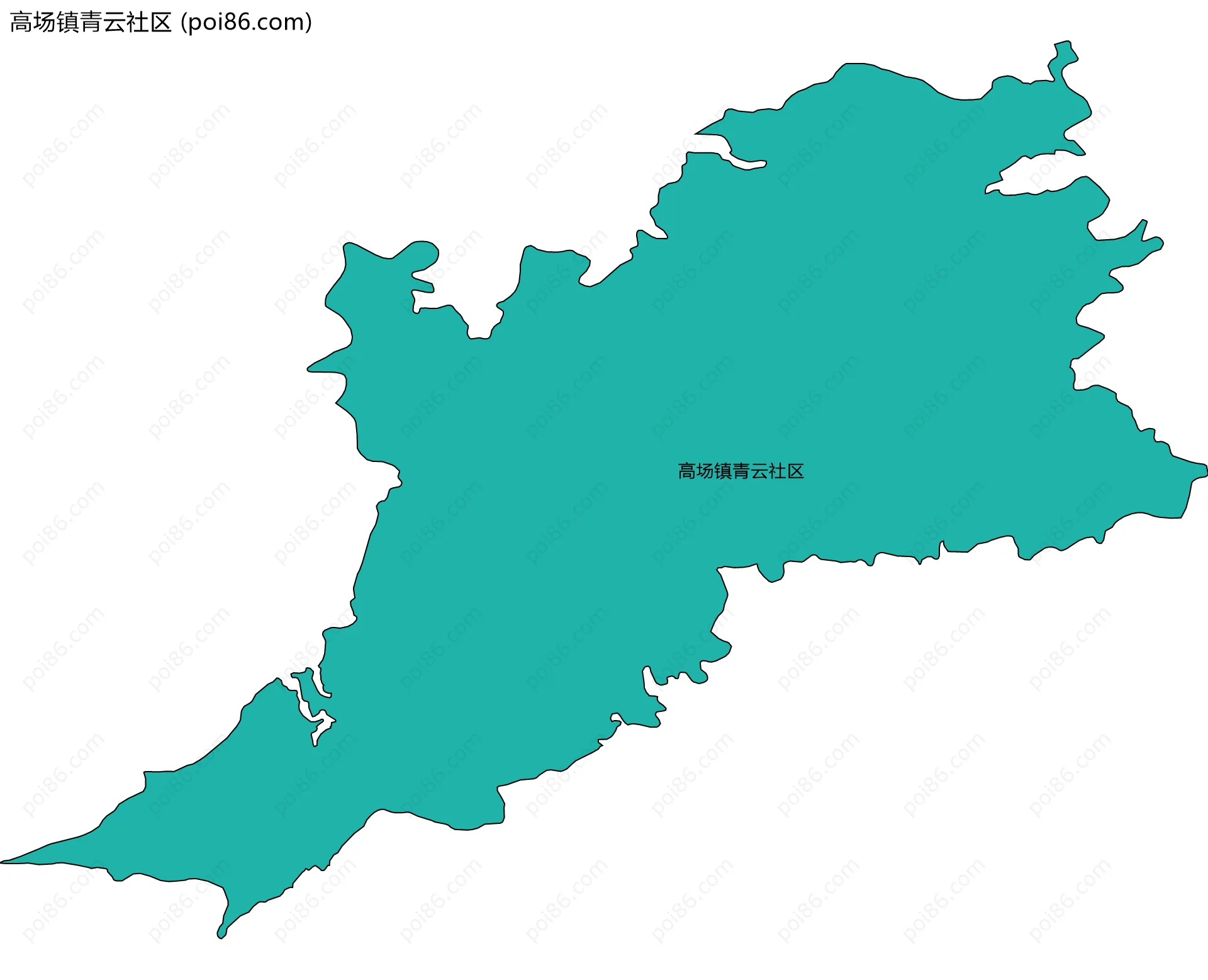 高场镇青云社区边界地图