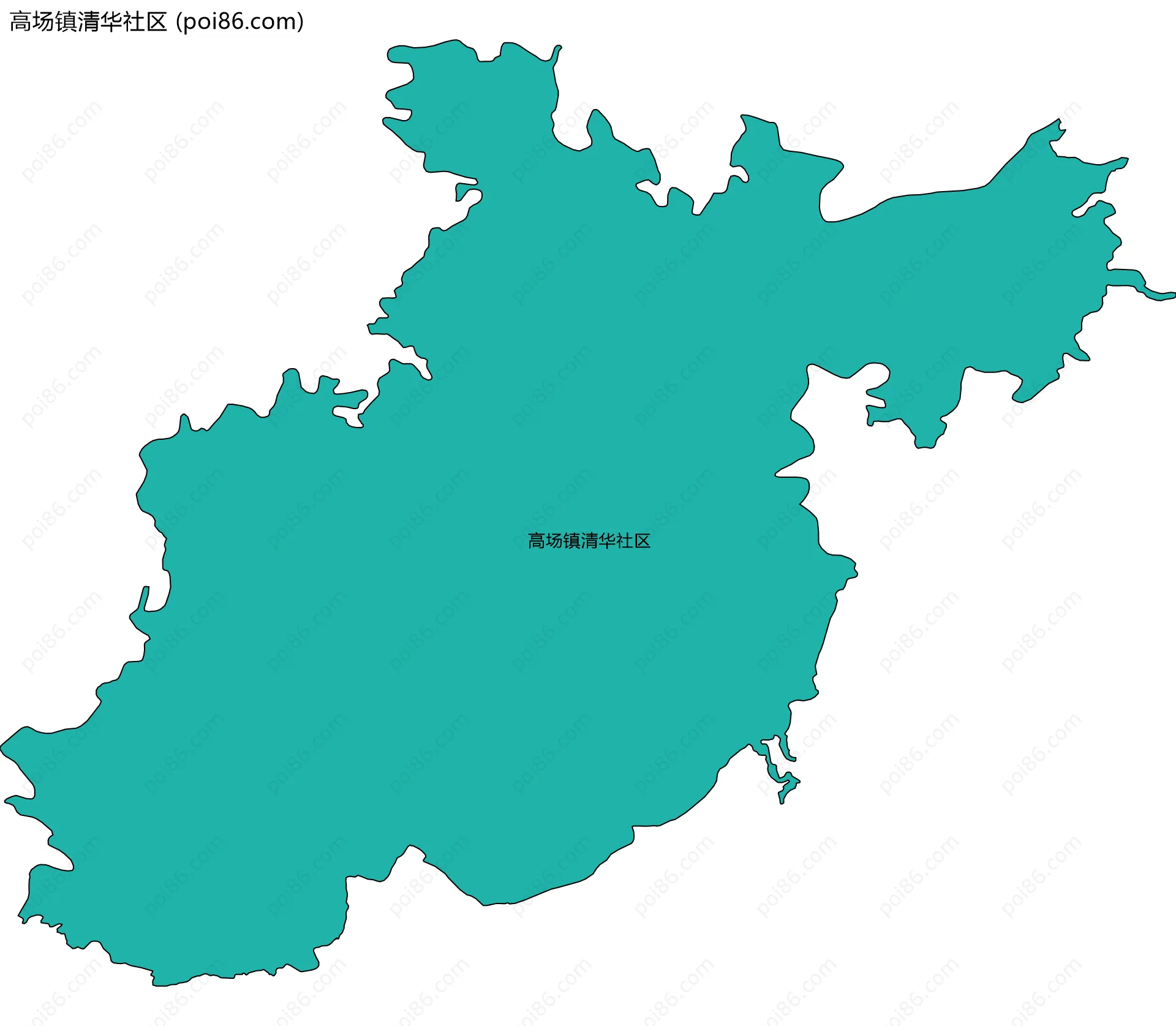 高场镇清华社区边界地图